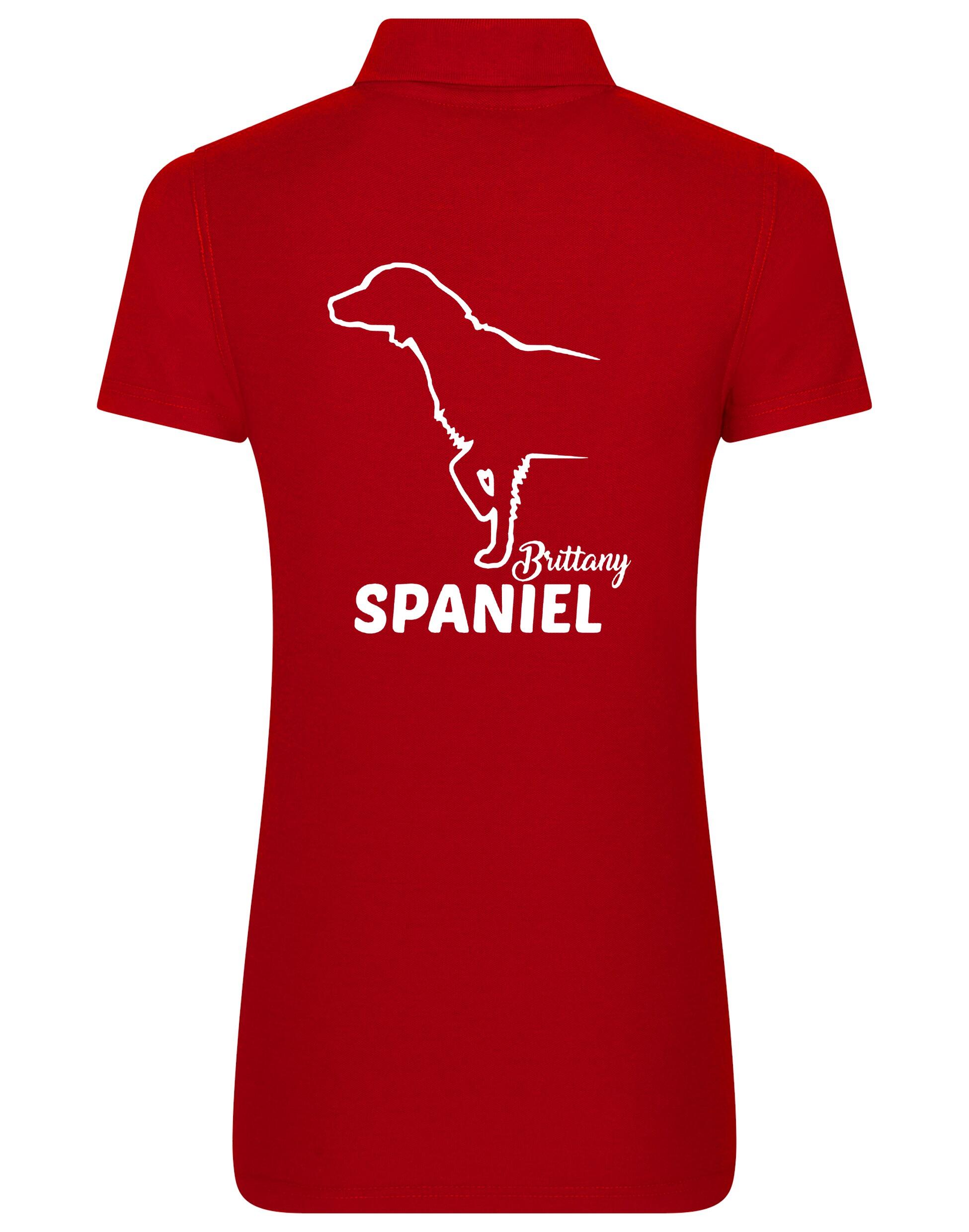 Women’s Cotton Polo with Brittany Spaniel Dog Breed Design – A Must-Have for Brittany Spaniel Enthusiasts