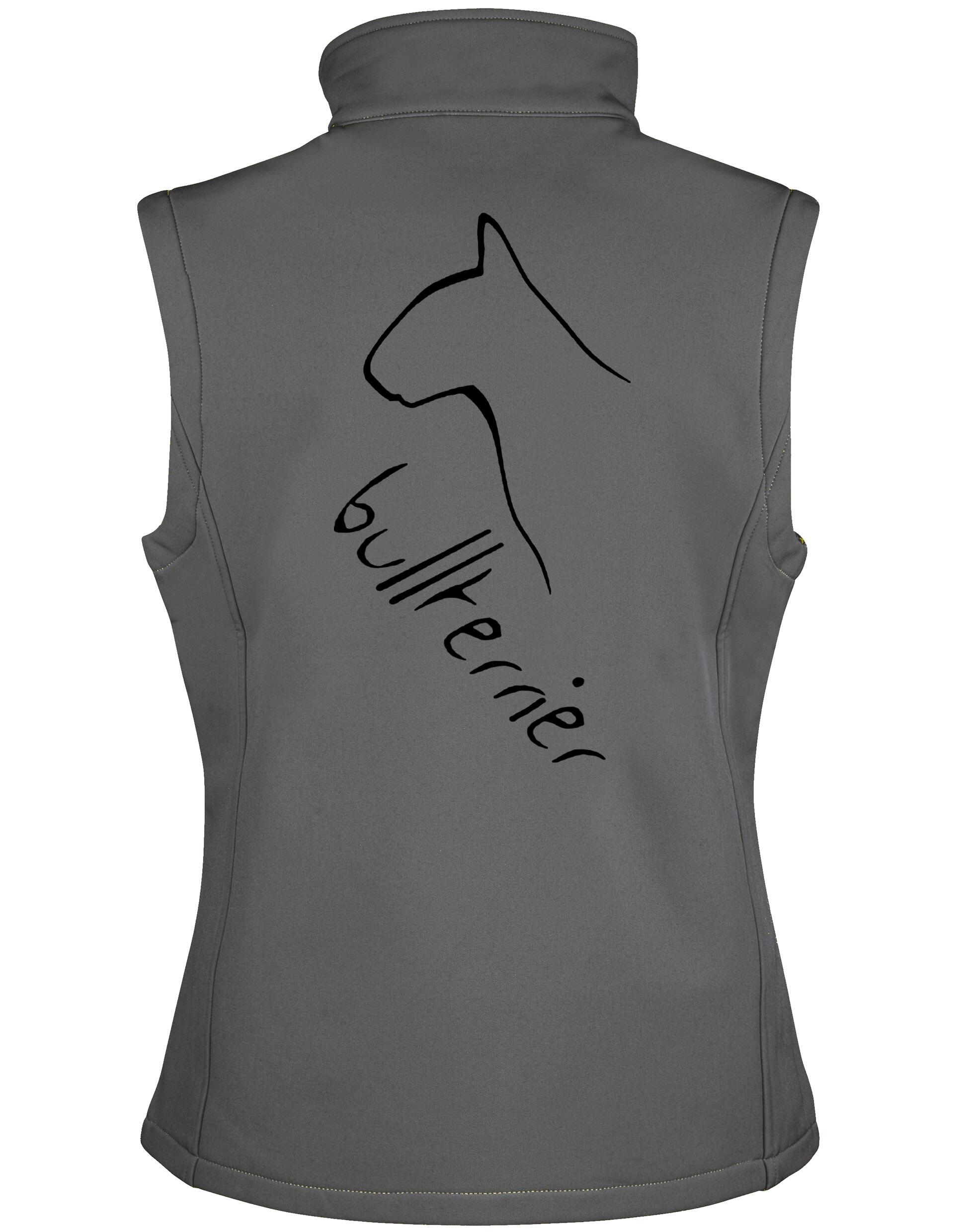 Bullterrier Dog Breed Design Women’s Softshell Gilet – Style Meets Functionality