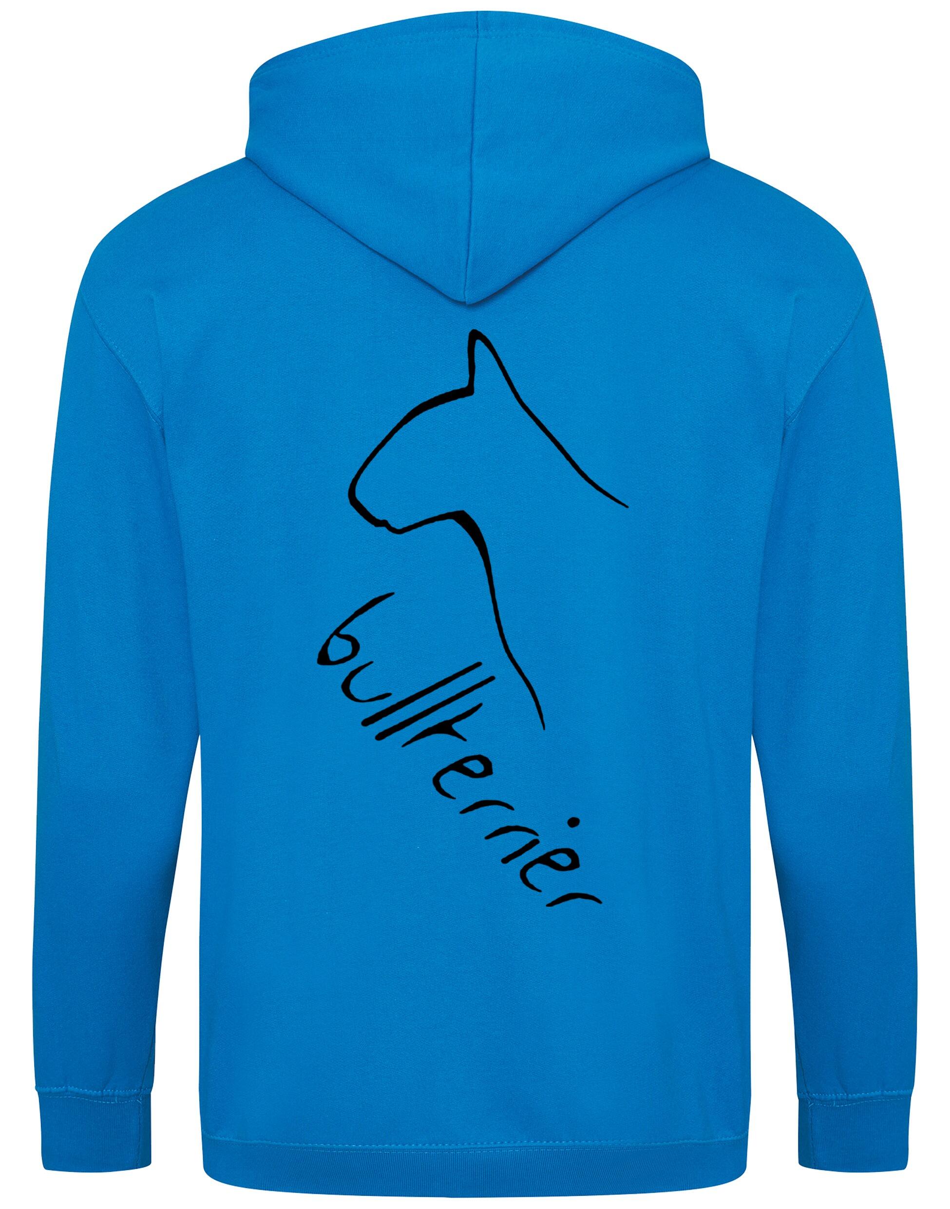 Bullterrier Dog Breed Design Zipped Hoodie – Style and Comfort for Bullterrier Lovers