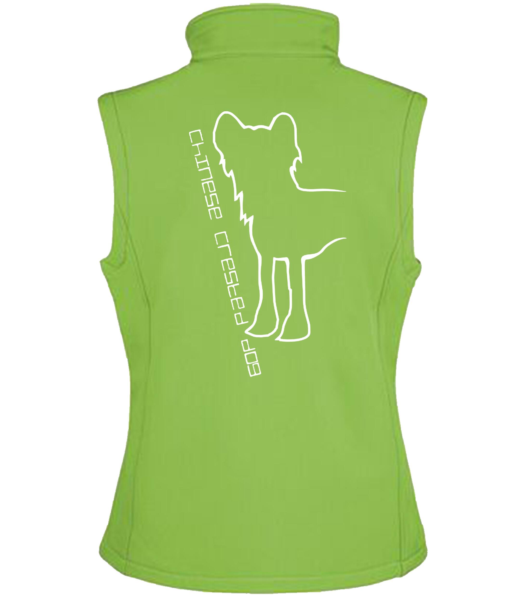 Chinese Crested Dog Breed Design Unisex Softshell Gilet – Style and Practicality for Breed Lovers