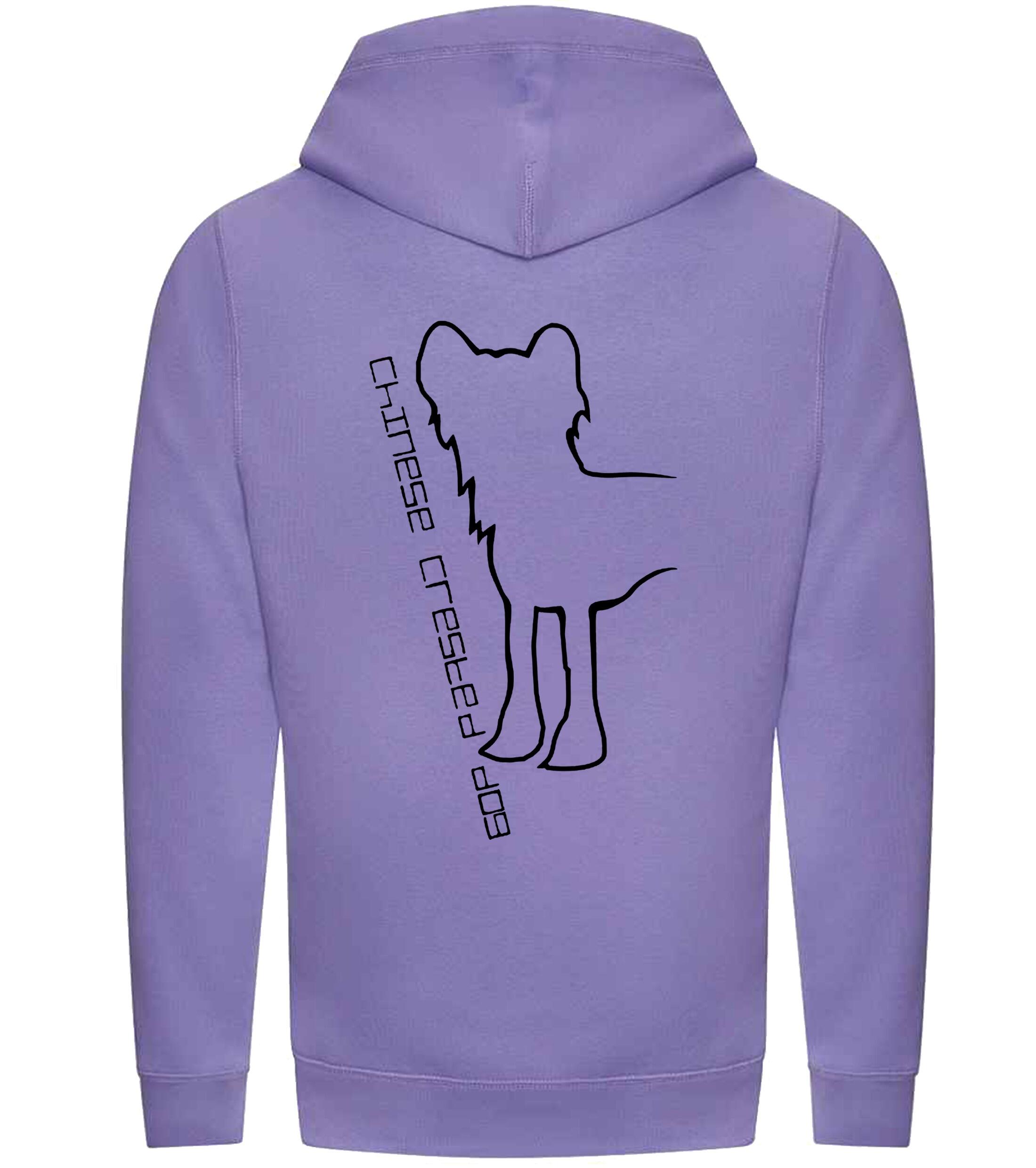 Unisex Crossneck Pullover Hoodie with Chinese Crested Dog Breed Design – A Must-Have for Chinese Crested Fans