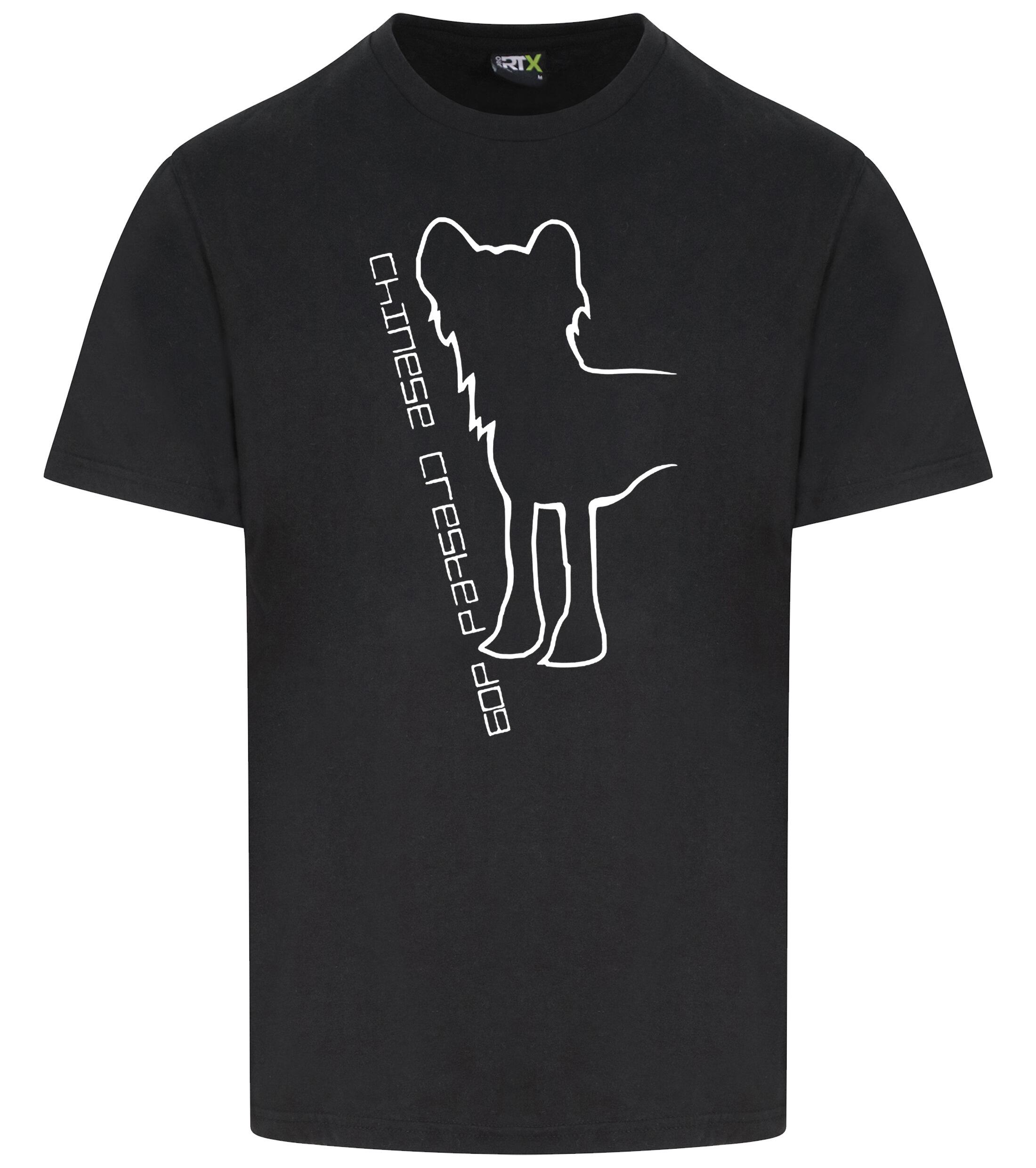 Unisex Roundneck T-shirt with Chinese Crested Dog Breed Design – Perfect for Chinese Crested Enthusiasts