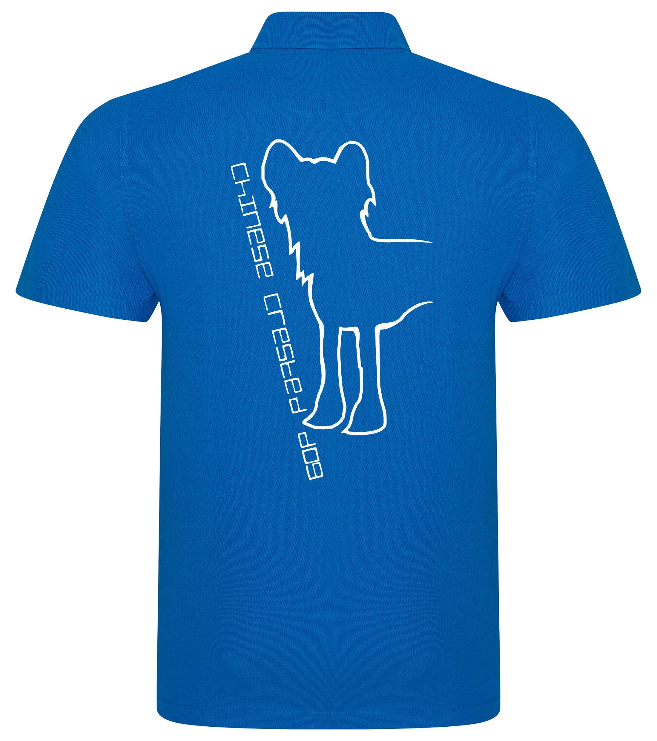 Unisex Cotton Polo with Chinese Crested Dog Breed Design – Style for Every Chinese Crested Enthusiast