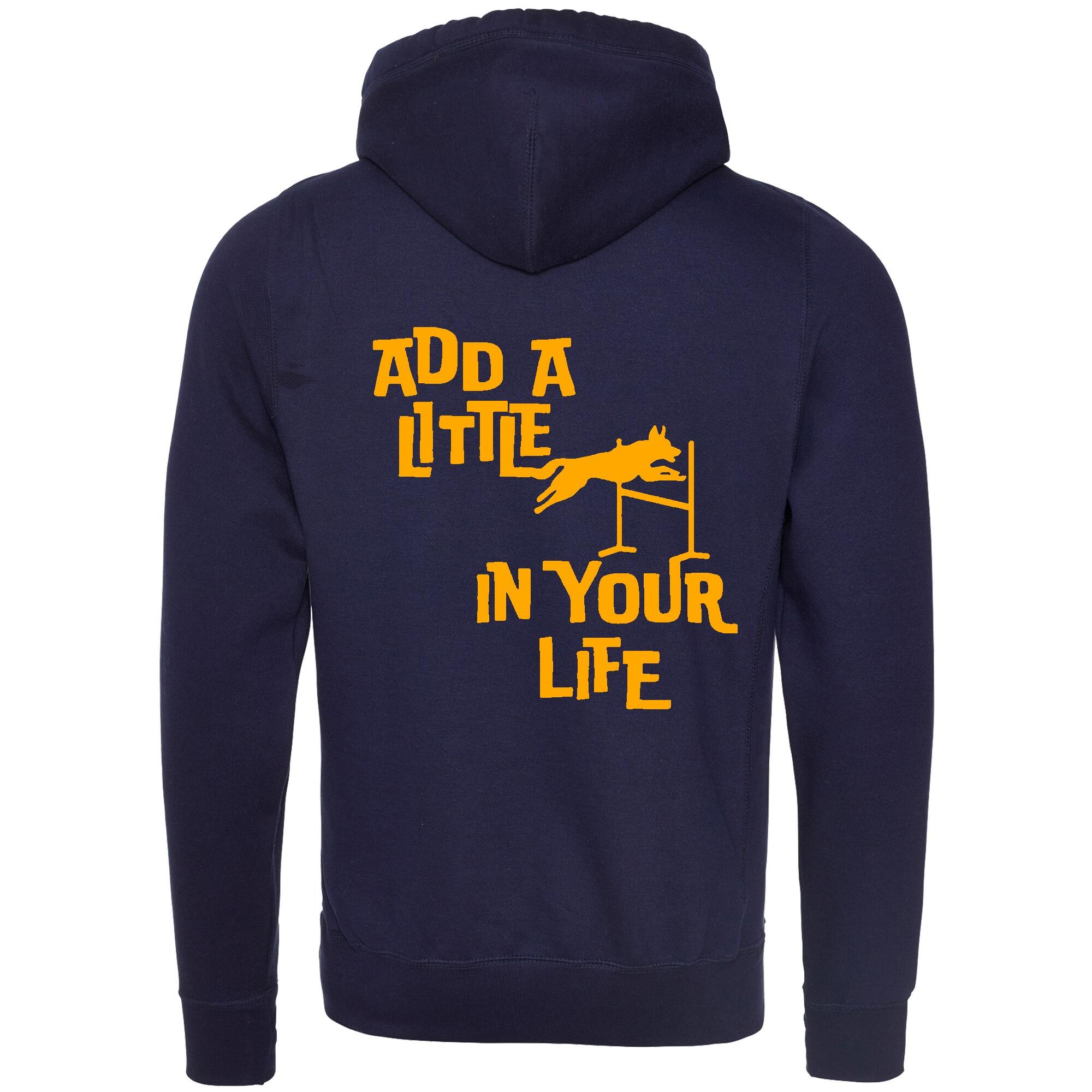 Cross Neck Hoodies with Add a Little Jump Orange Print - Agility Lifestyle Collection