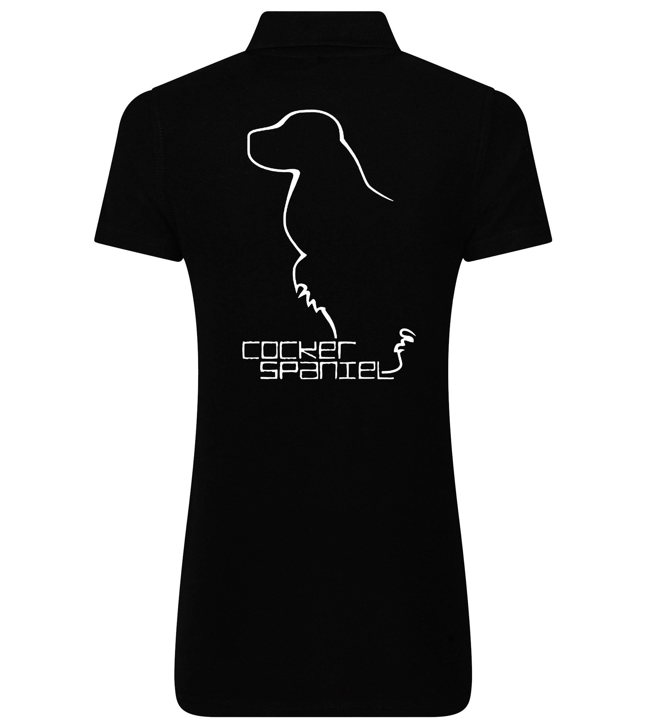 Women’s Cotton Polo with Cocker Spaniel Dog Breed Design – Comfort for Every Cocker Spaniel Enthusiast