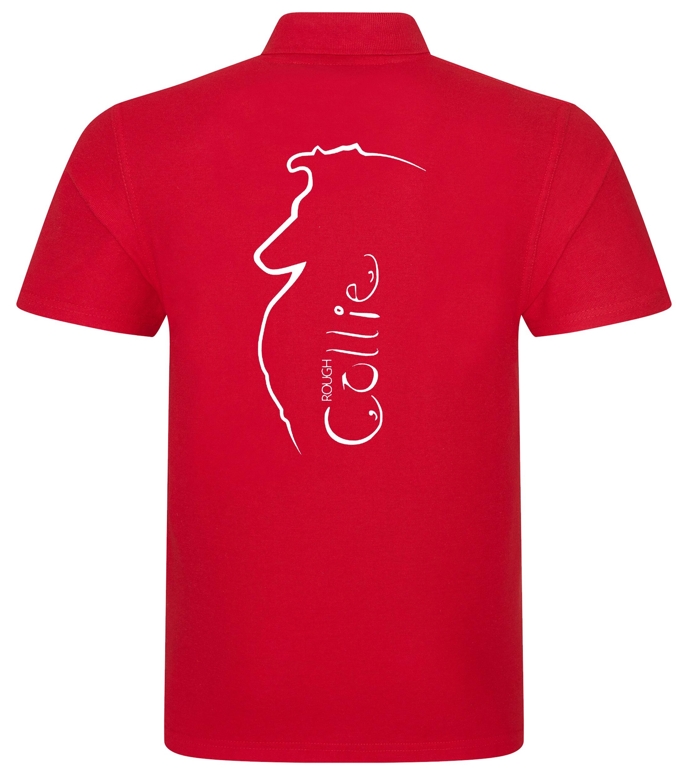Unisex Cotton Polo with Collie (Rough) Dog Breed Design – Style for Every Rough Collie Enthusiast
