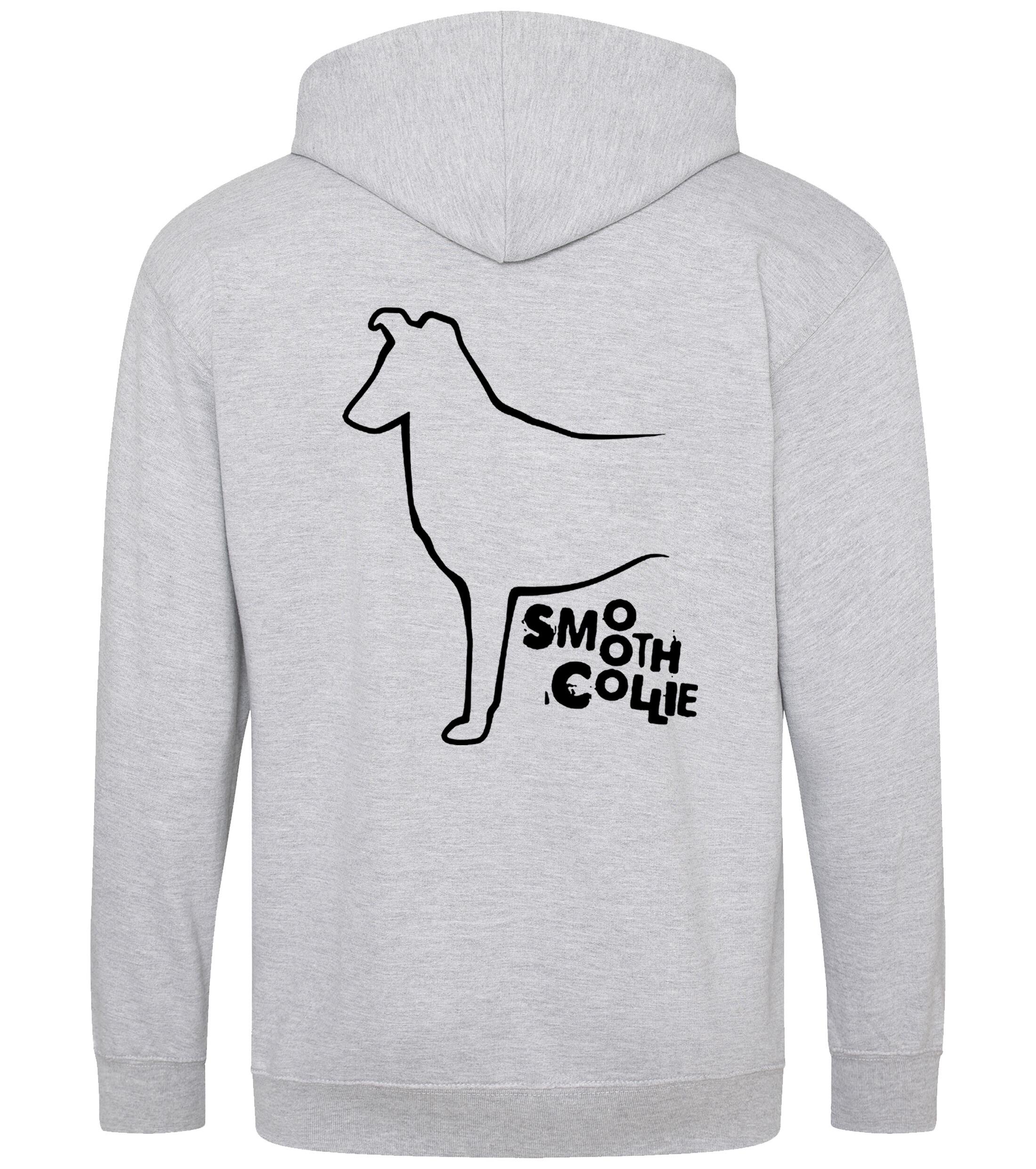 Collie (Smooth) Dog Breed Design Zipped Hoodie – Comfort, Style, and Collie Pride