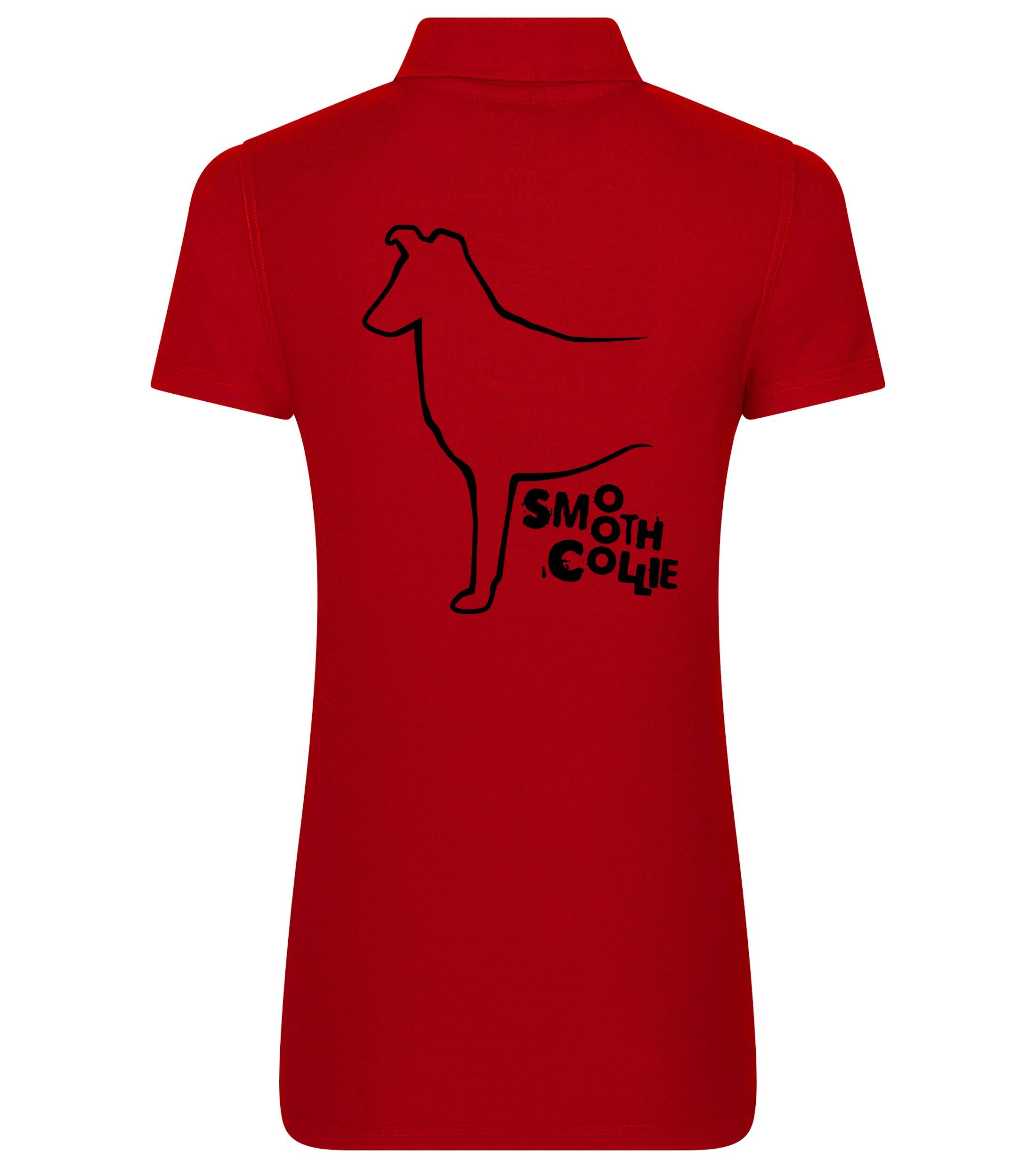 Women’s Cotton Polo with Collie (Smooth) Dog Breed Design – Stylish for Every Collie Enthusiast