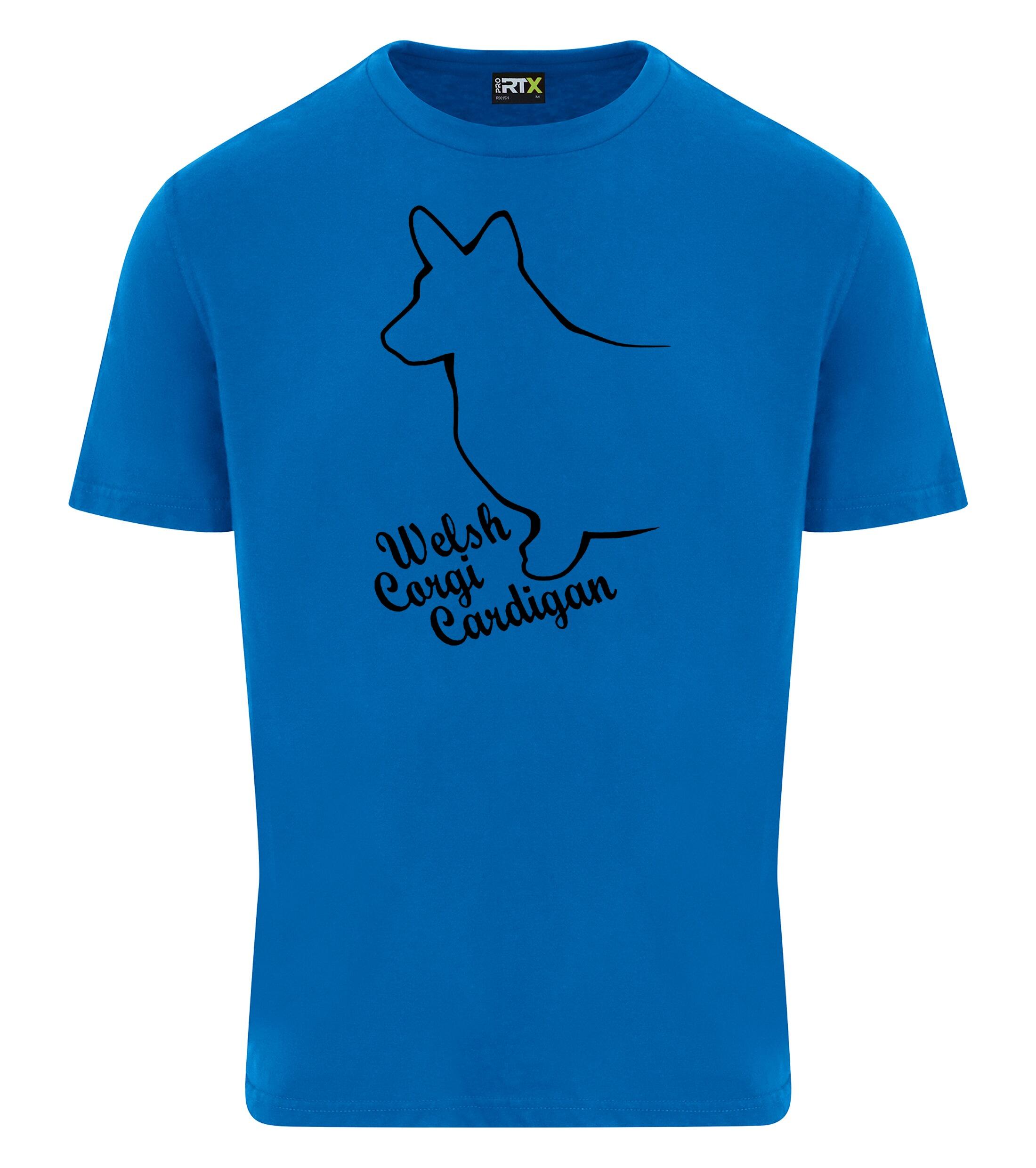 Unisex Roundneck T-shirt with Corgi Cardigan (Welsh) Dog Breed Design – Style for Corgi Enthusiasts