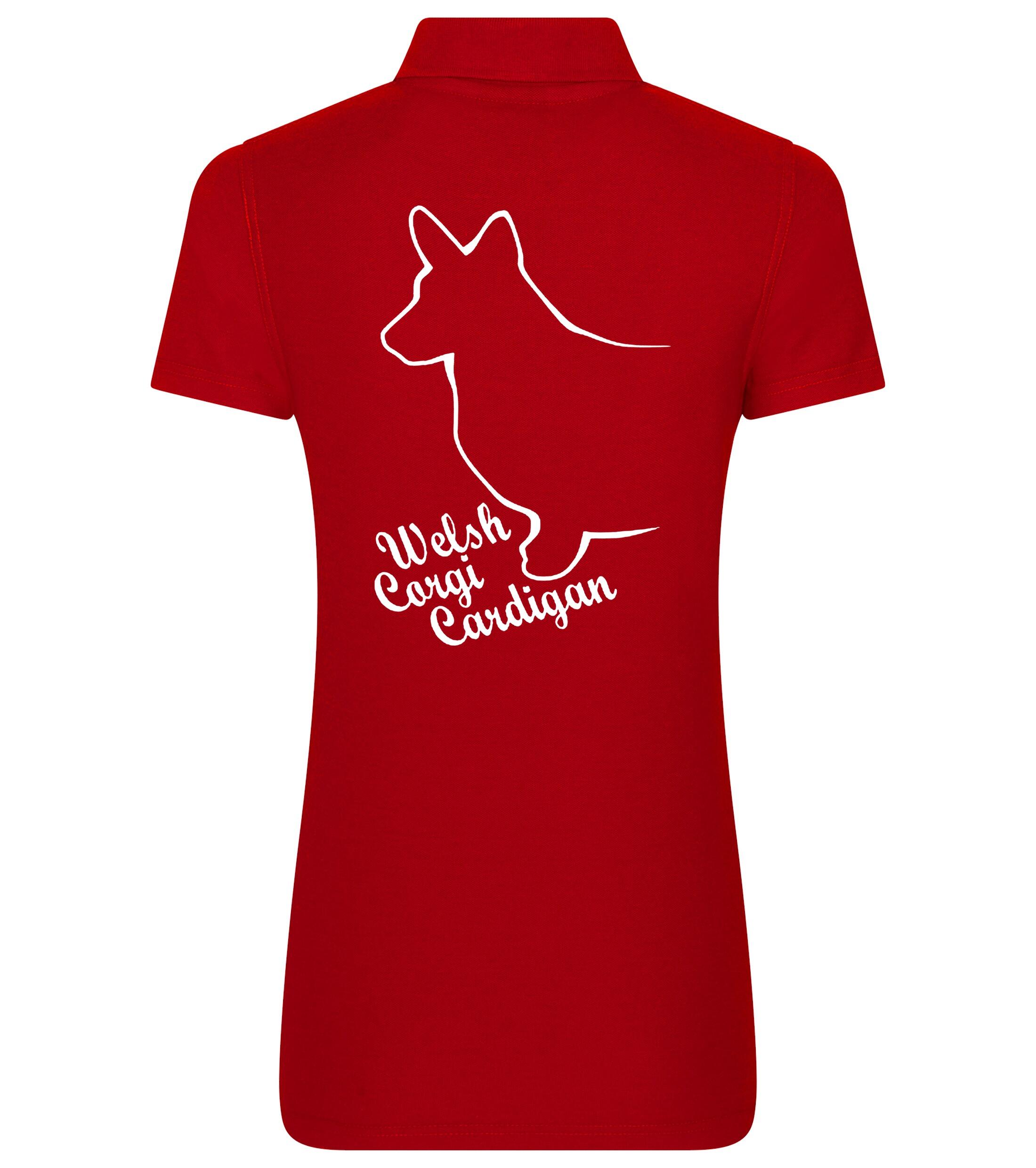 Women’s Cotton Polo with Corgi Cardigan (Welsh) Dog Breed Design – Comfort for all Corgi Enthusiast