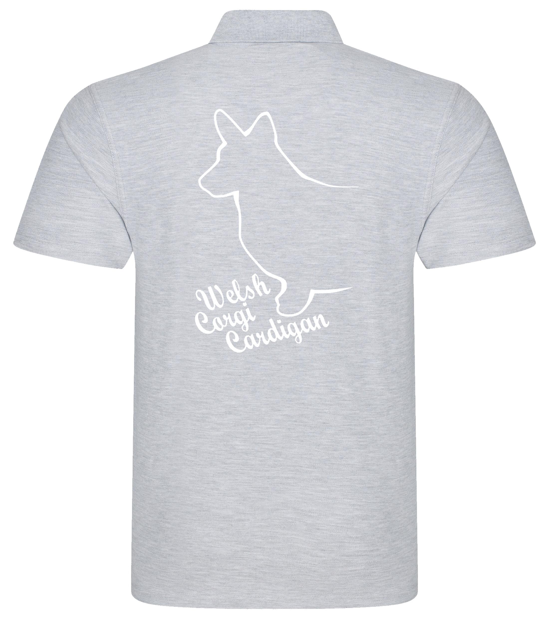 Unisex Cotton Polo with Corgi Cardigan (Welsh) Dog Breed Design – Style for Every Corgi Enthusiast