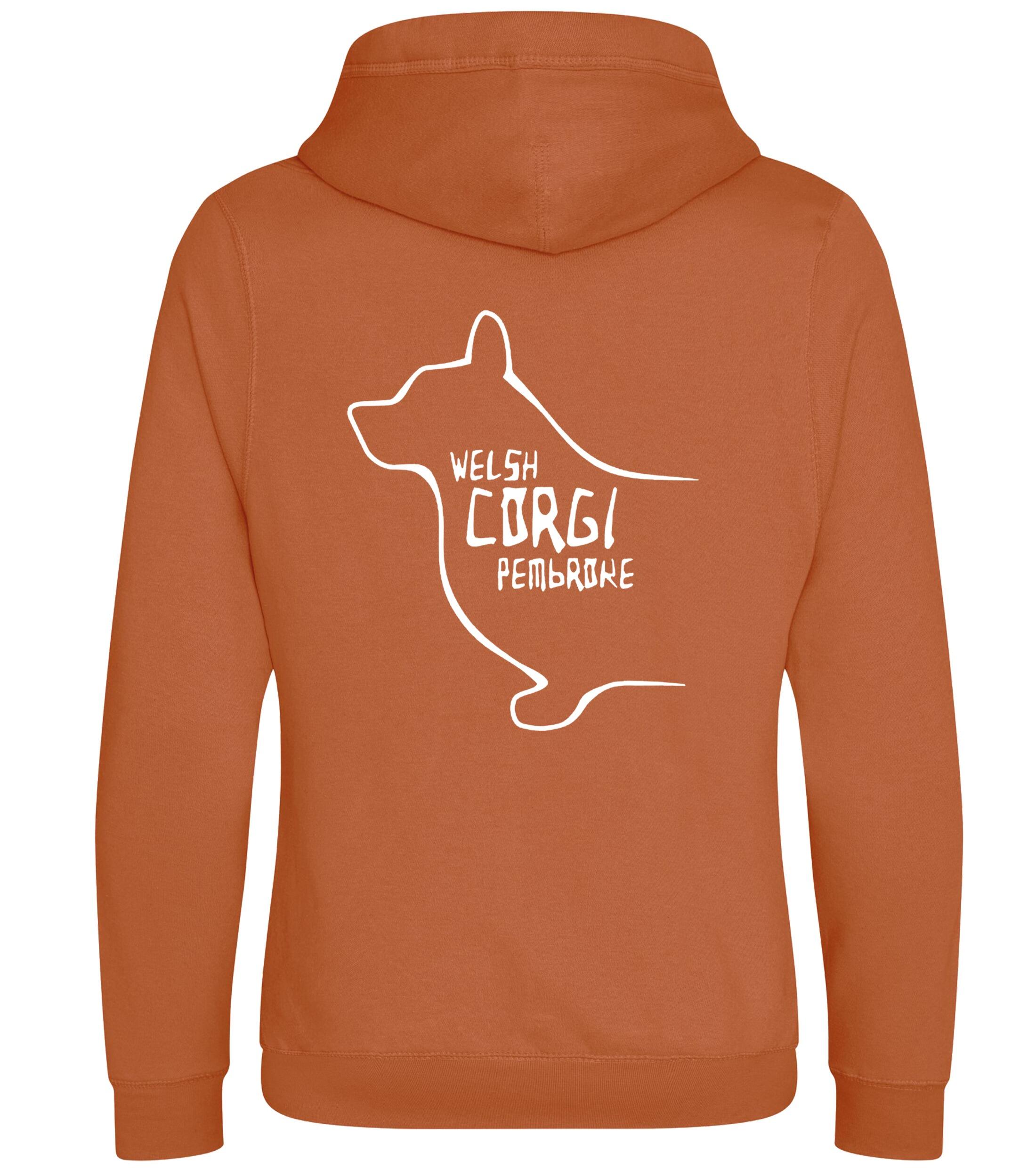 Unisex Crossneck Pullover Hoodie with Corgi Pembroke (Welsh) Dog Breed Design