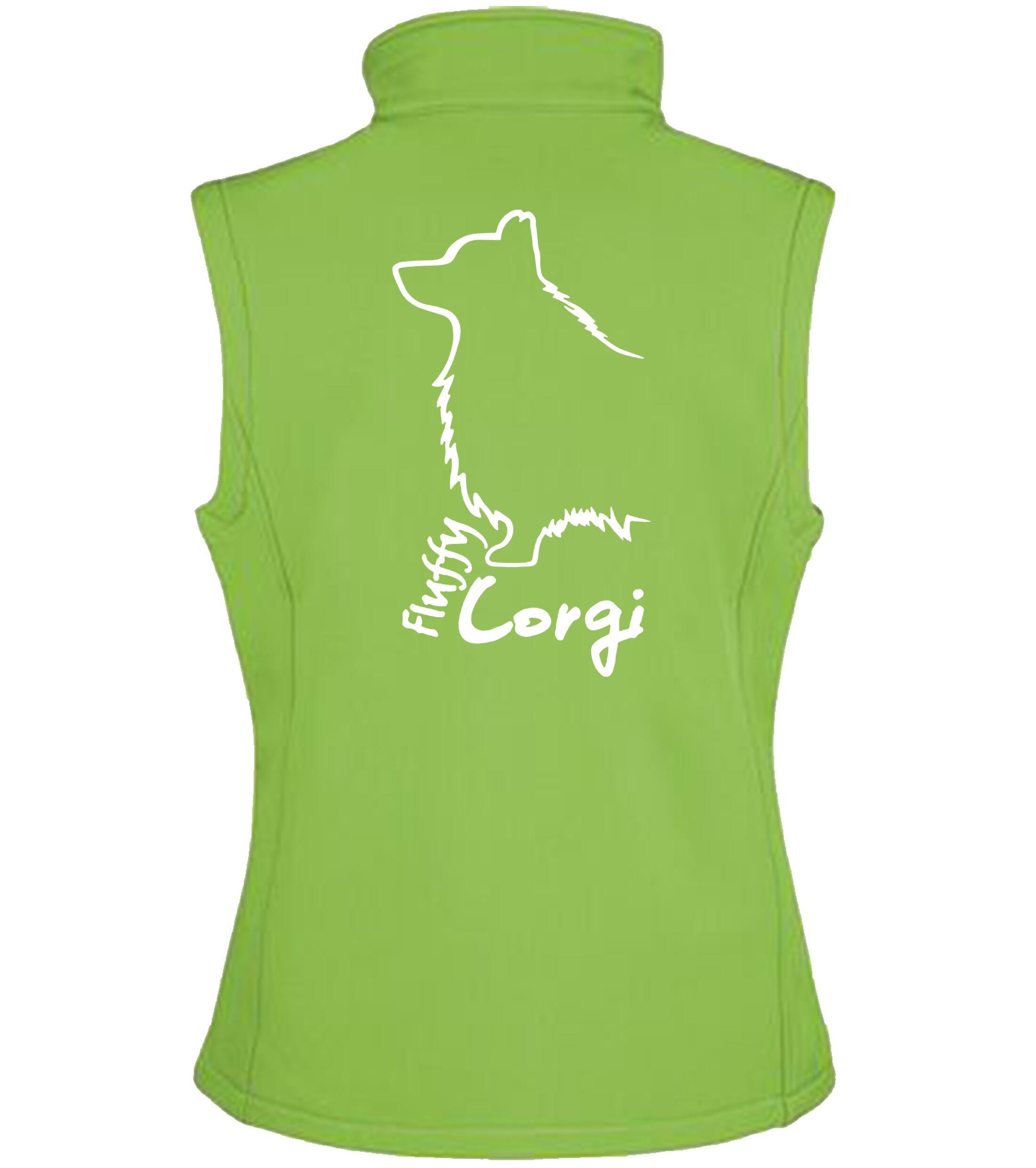 Women’s Corgi Fluffy Softshell Jacket – Stylish Comfort for Corgi Lovers