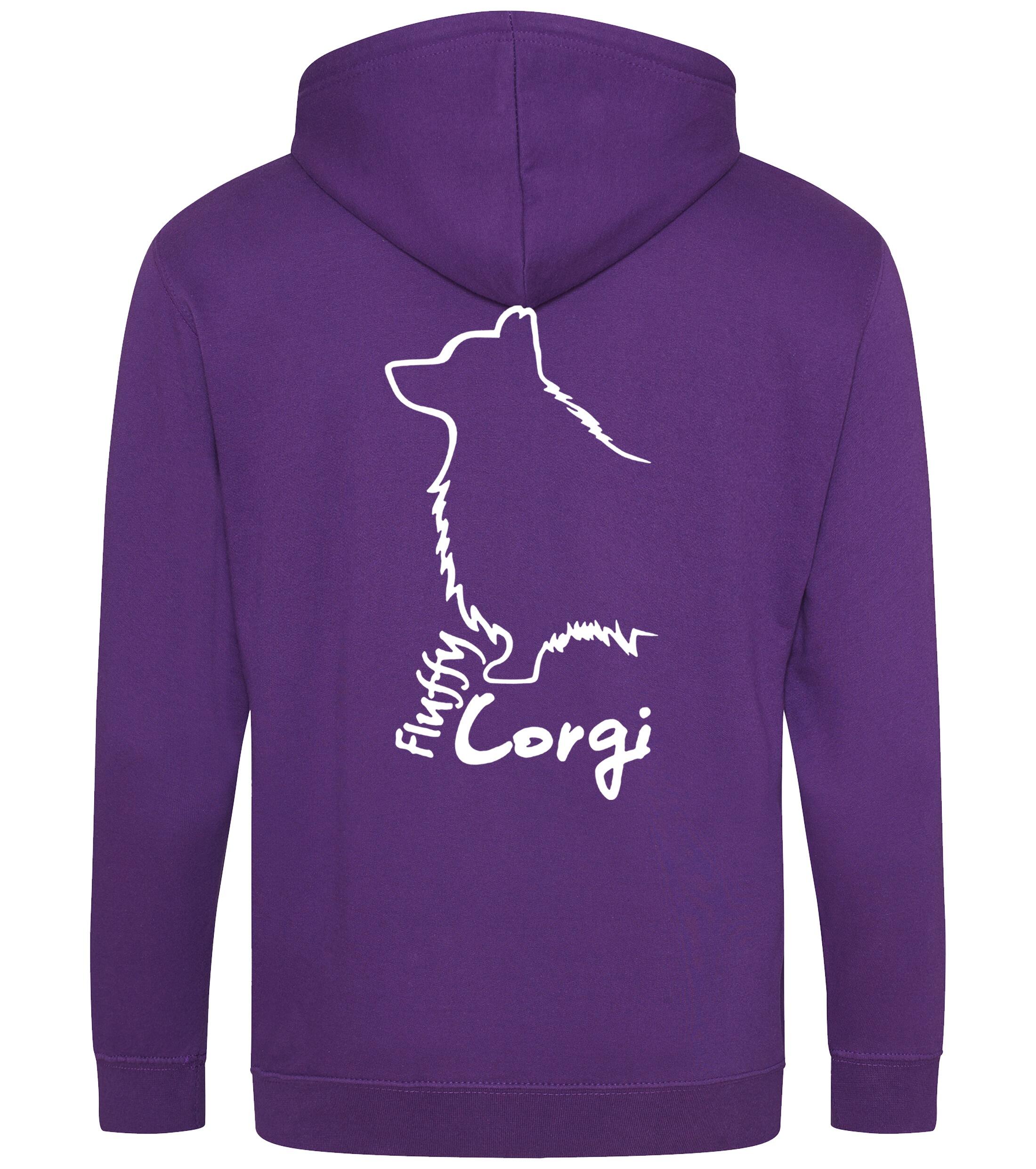 Corgi Fluffy Dog Breed Design Zipped Hoodie – Comfort, Style, and Corgi Pride
