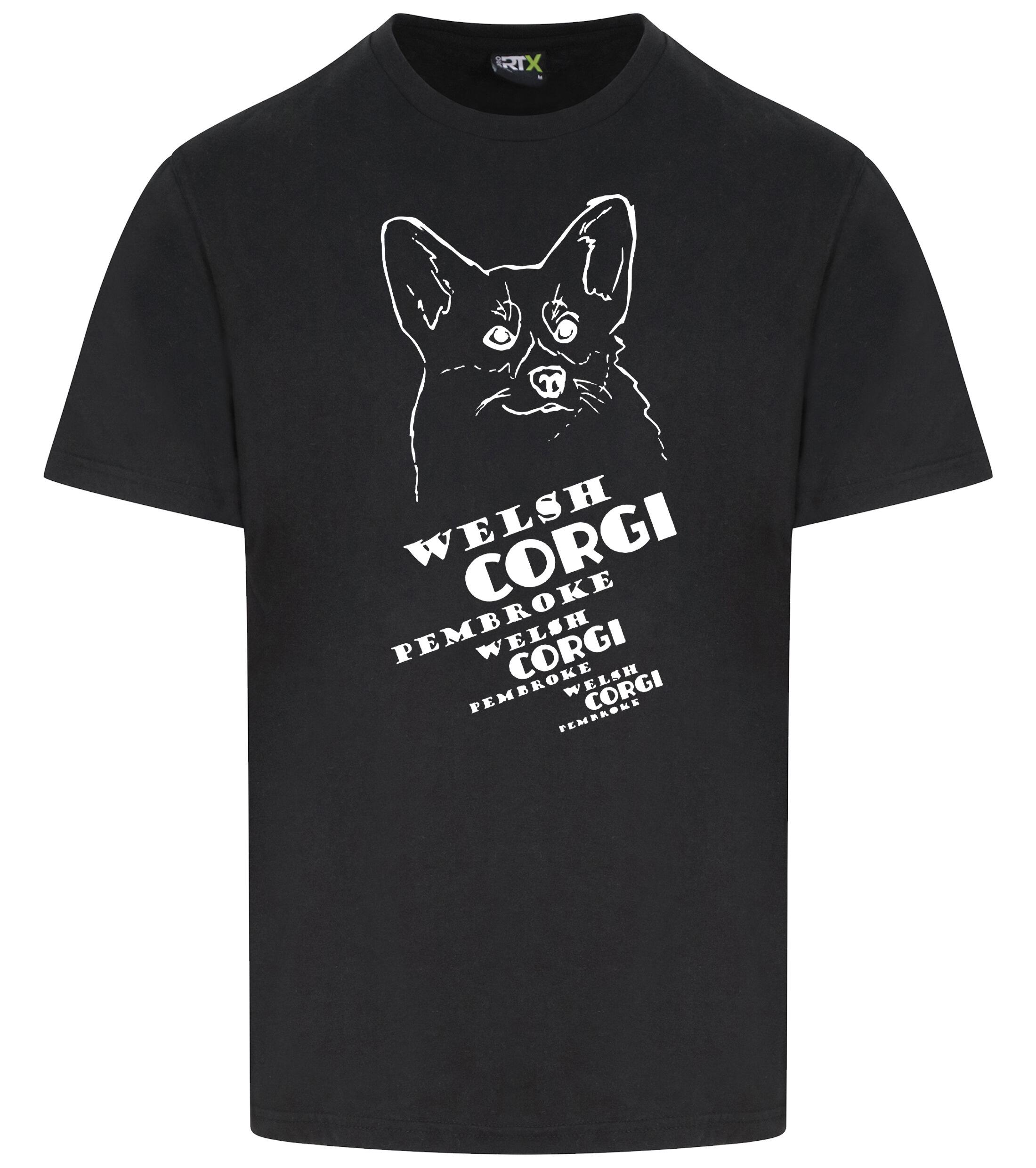 Unisex Roundneck T-shirt with Corgi Pembroke (Face) Dog Breed Design – Perfect for Corgi Lovers