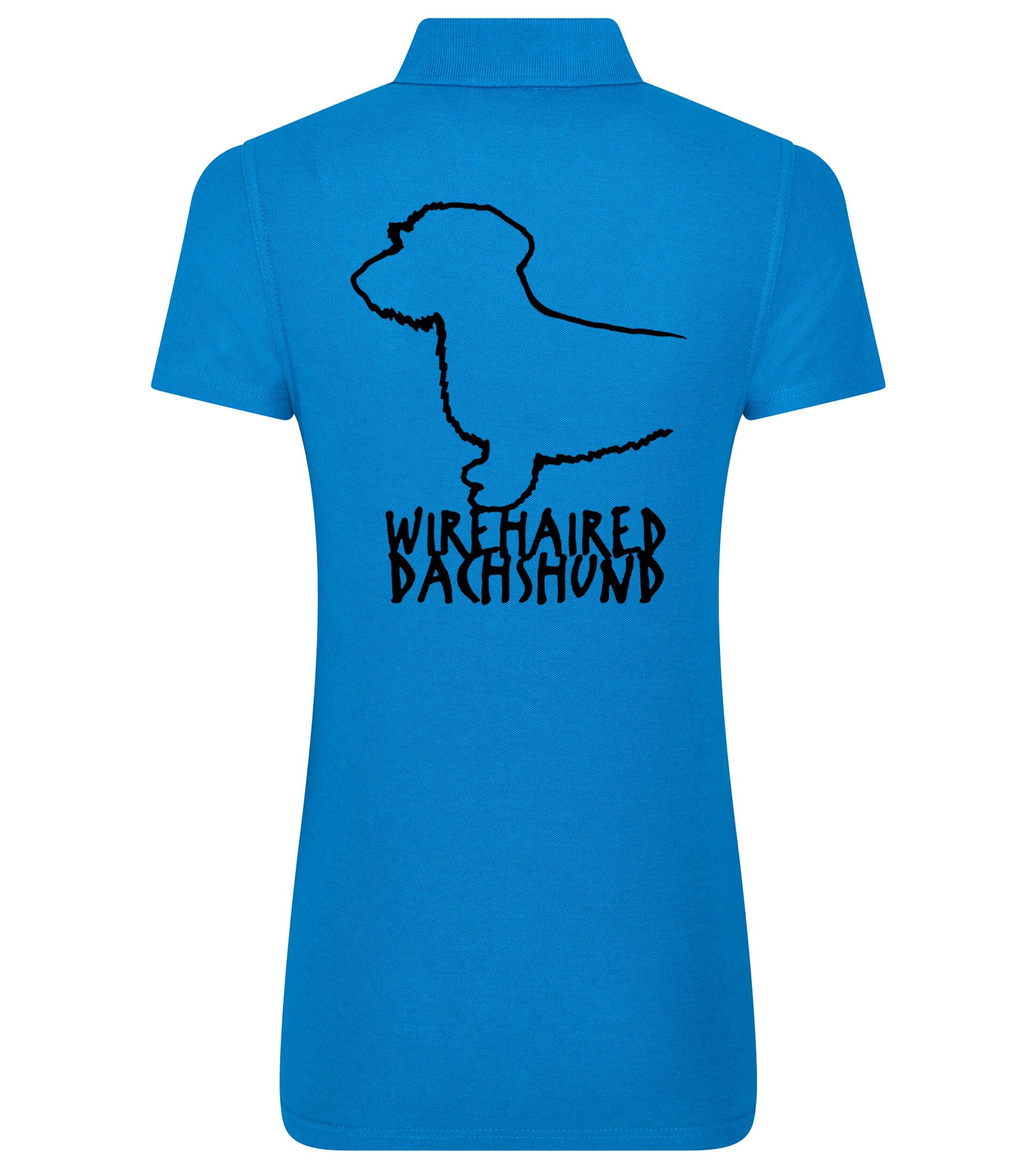 Dachshund (Wirehaired) Dog Breed Design Women’s Cotton Polo – Elegance for Dachshund Lovers