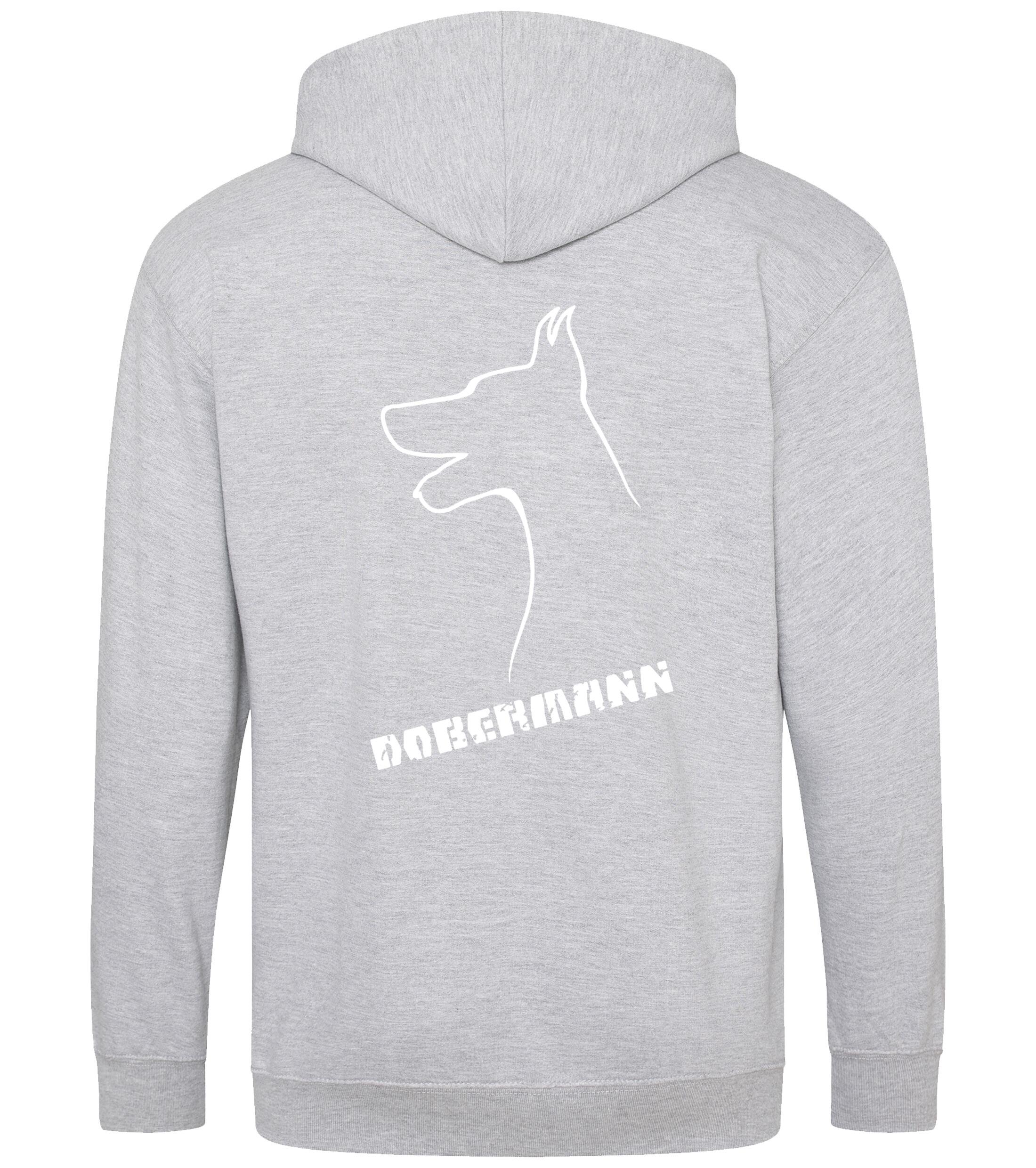 Dobermann (Head) Zipped Hoodie – Comfort, Style, and Dobermann Pride