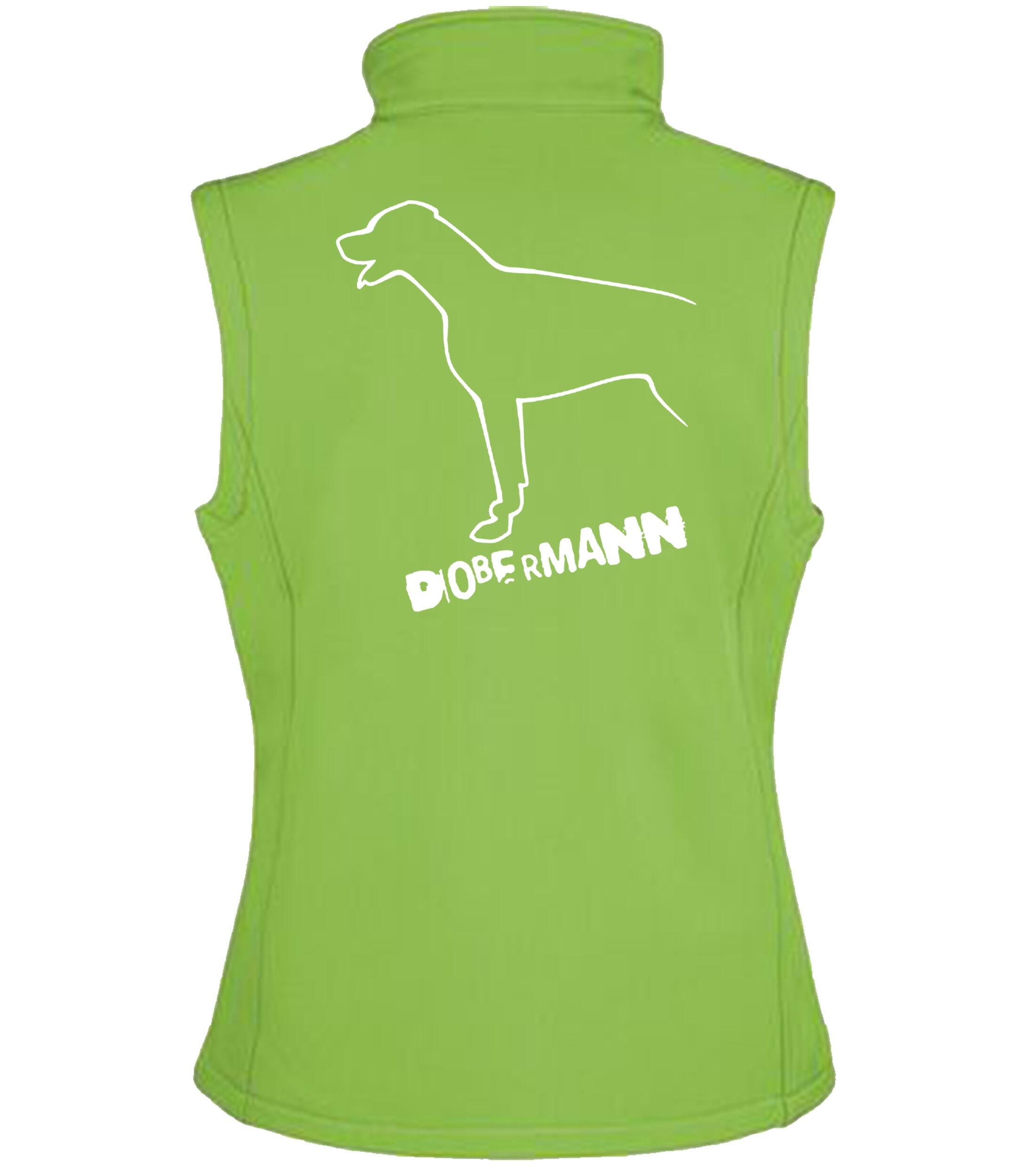 Dobermann (Outline) Design Unisex Softshell Gilet – Functional Style for Dobermann Enthusiasts