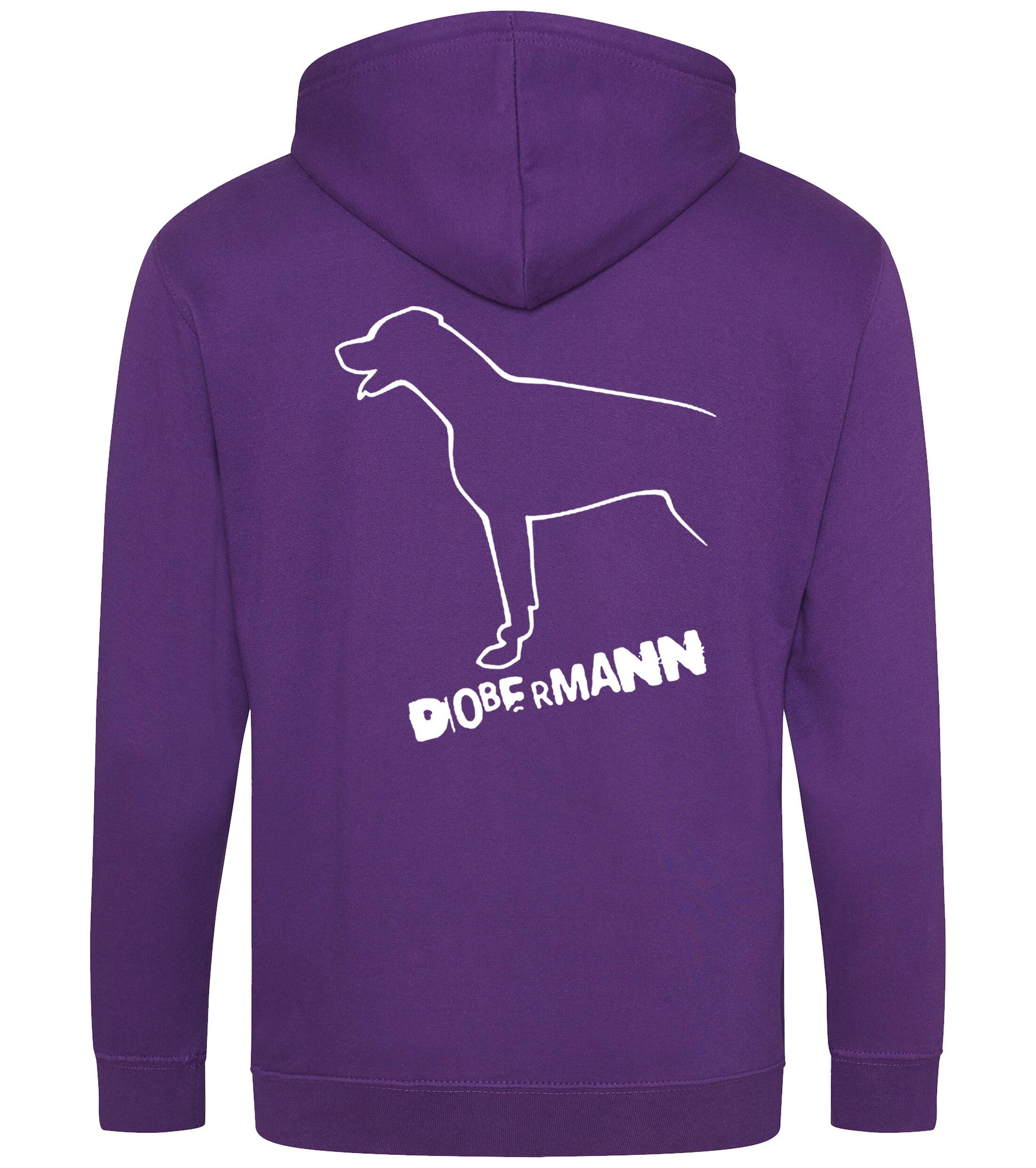 Dobermann (Outline) Zipped Hoodie – Comfort, Style, and Dobermann Pride
