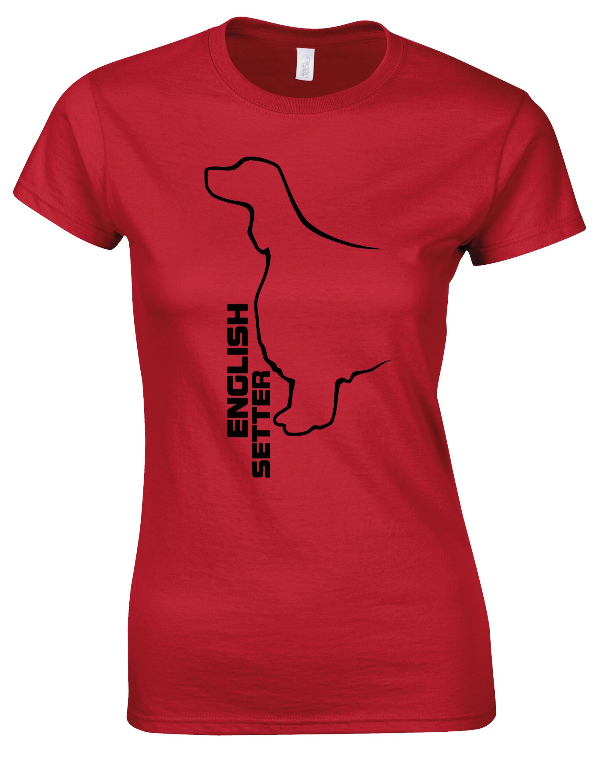Female Roundneck T-shirt with English Setter Design – Style for Every Setter Enthusiast