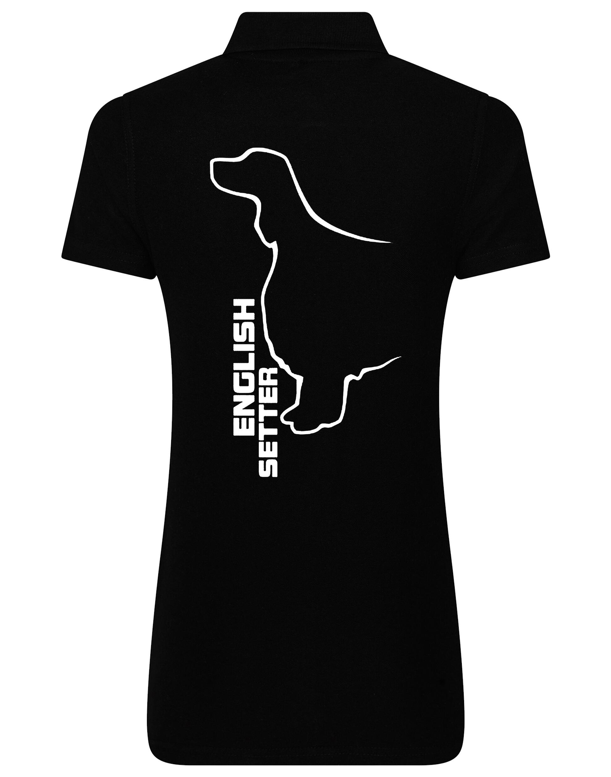 Women’s Cotton Polo with English Setter Design – A Stylish Must-Have for Setter Enthusiasts