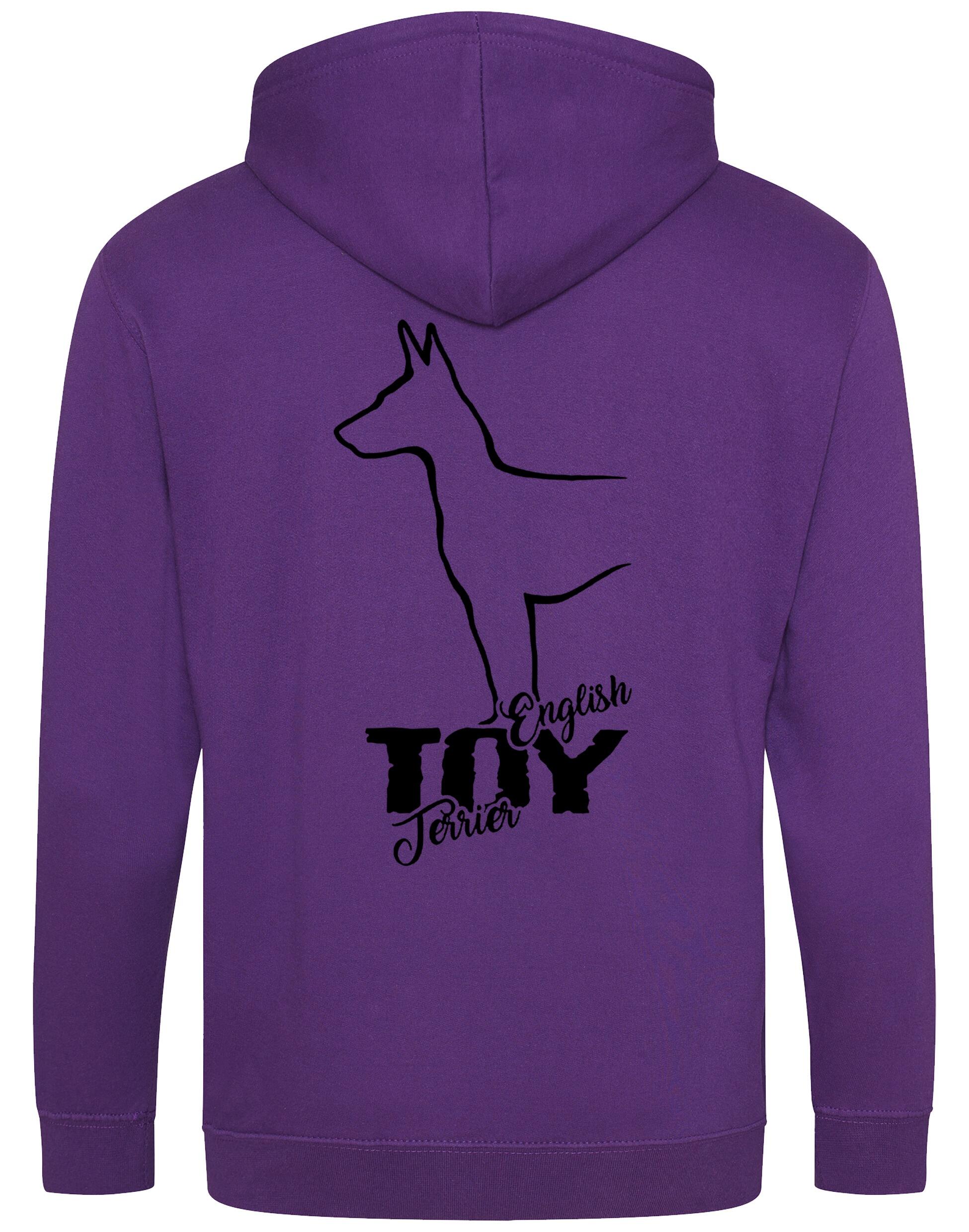 English Toy Terrier Dog Breed Zipped Hoodie – Comfort, Style, and Terrier Pride