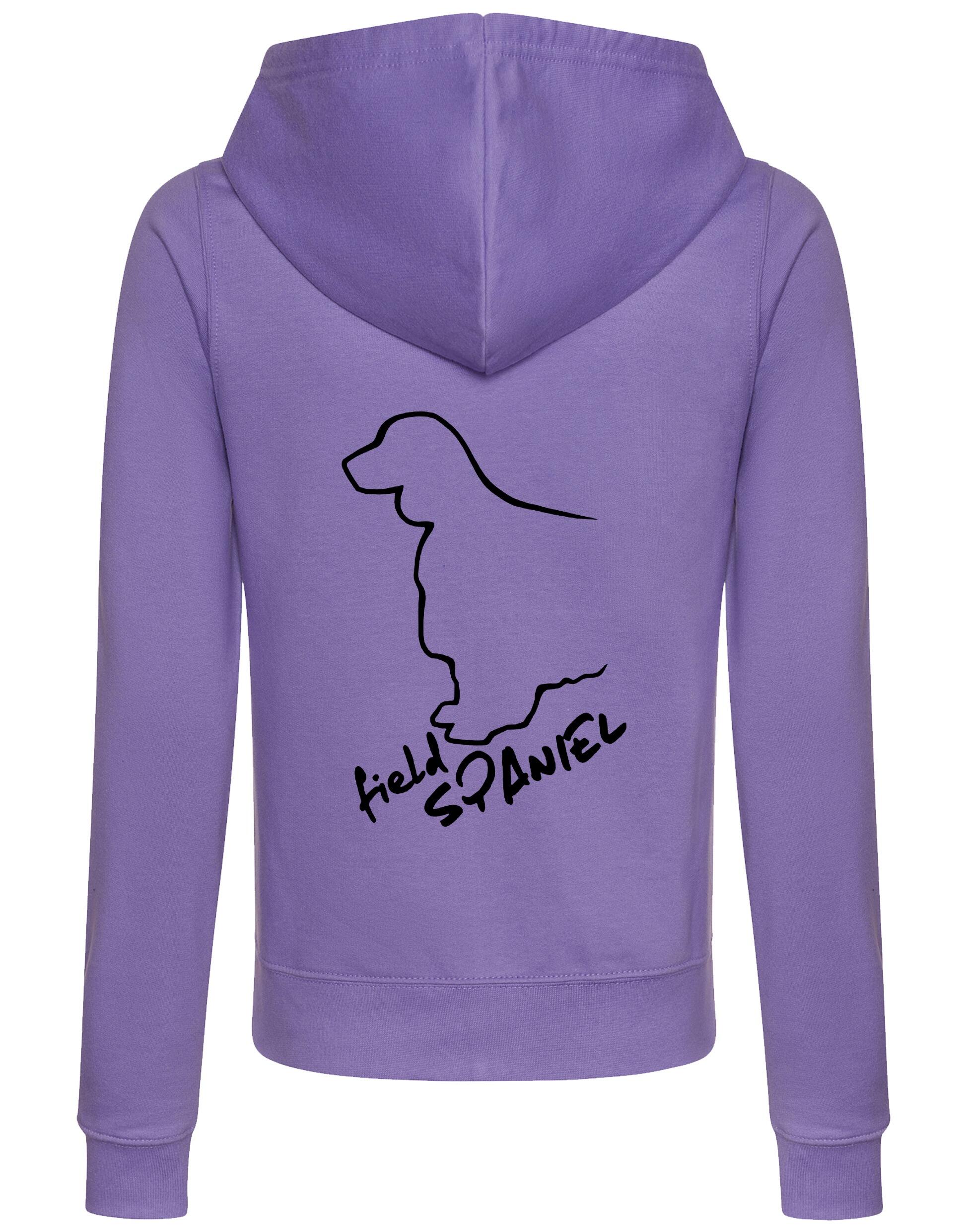 Field Spaniel Dog Breed Women’s Zipped Hoodie – Chic Comfort for Spaniel Lovers