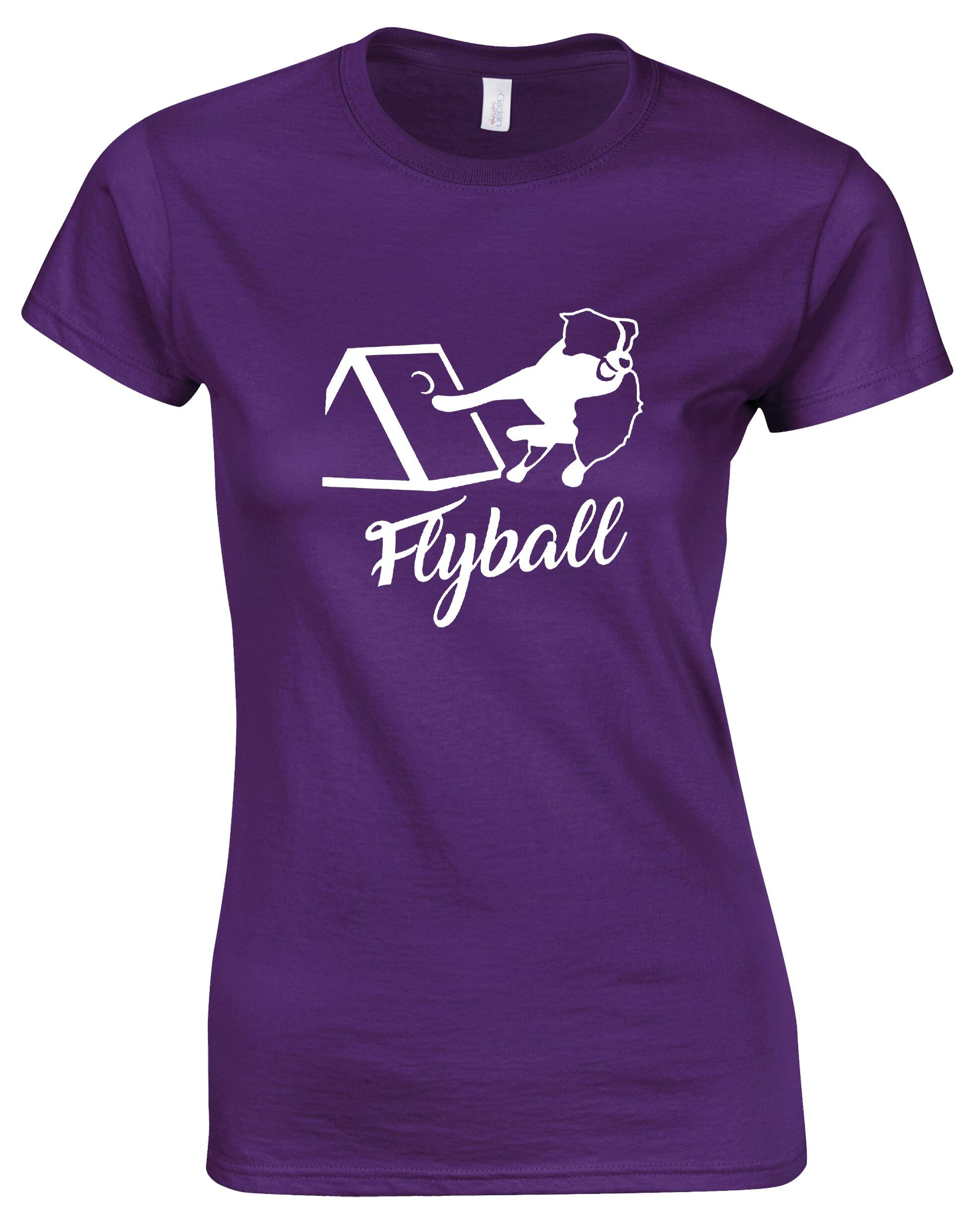 Flyball Female Roundneck T-Shirt – Comfort and Style for Flyball Enthusiasts