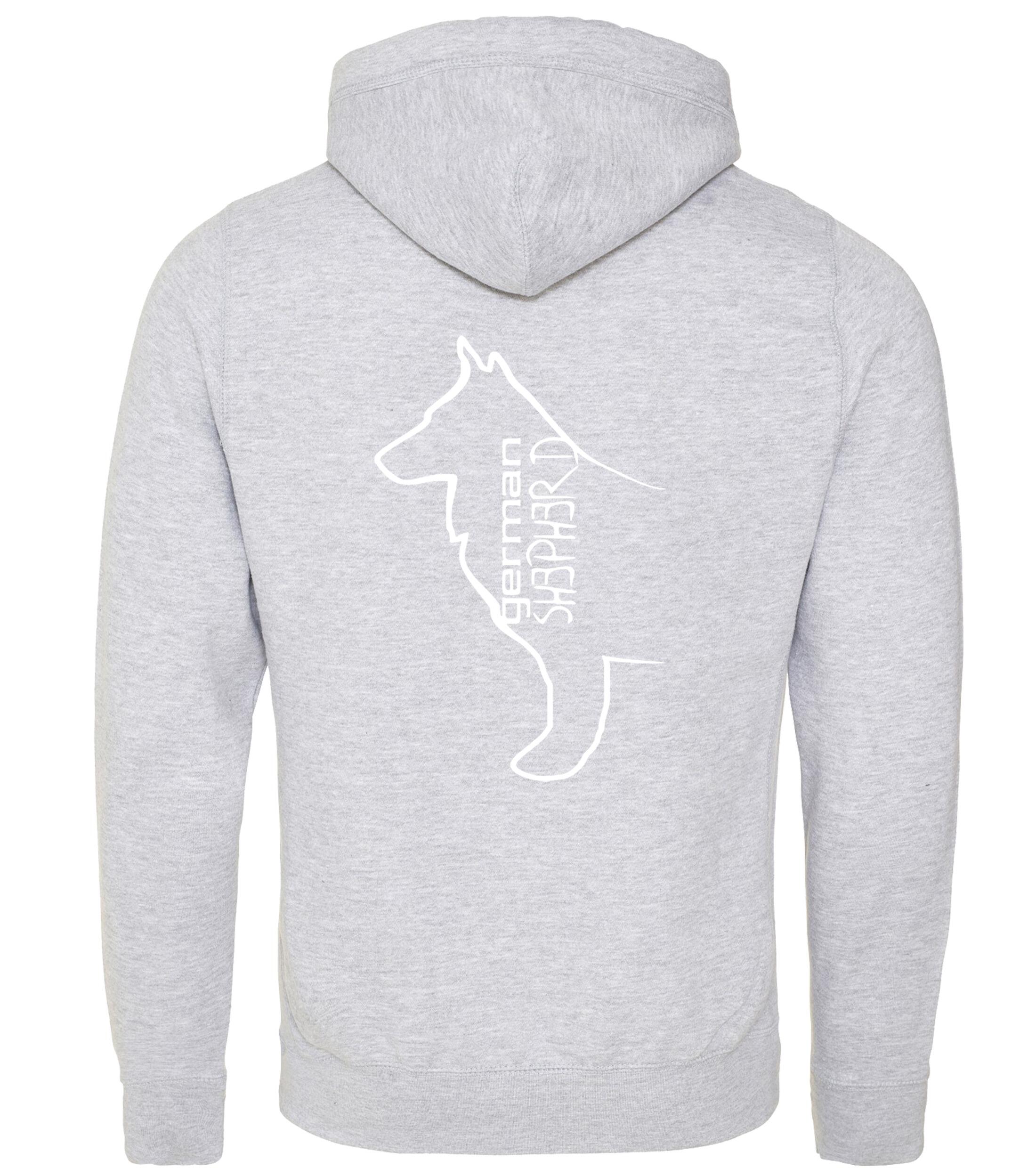 German Shepherd Outline Unisex Crossneck Pullover Hoodie – A Must-Have for German Shepherd Fans