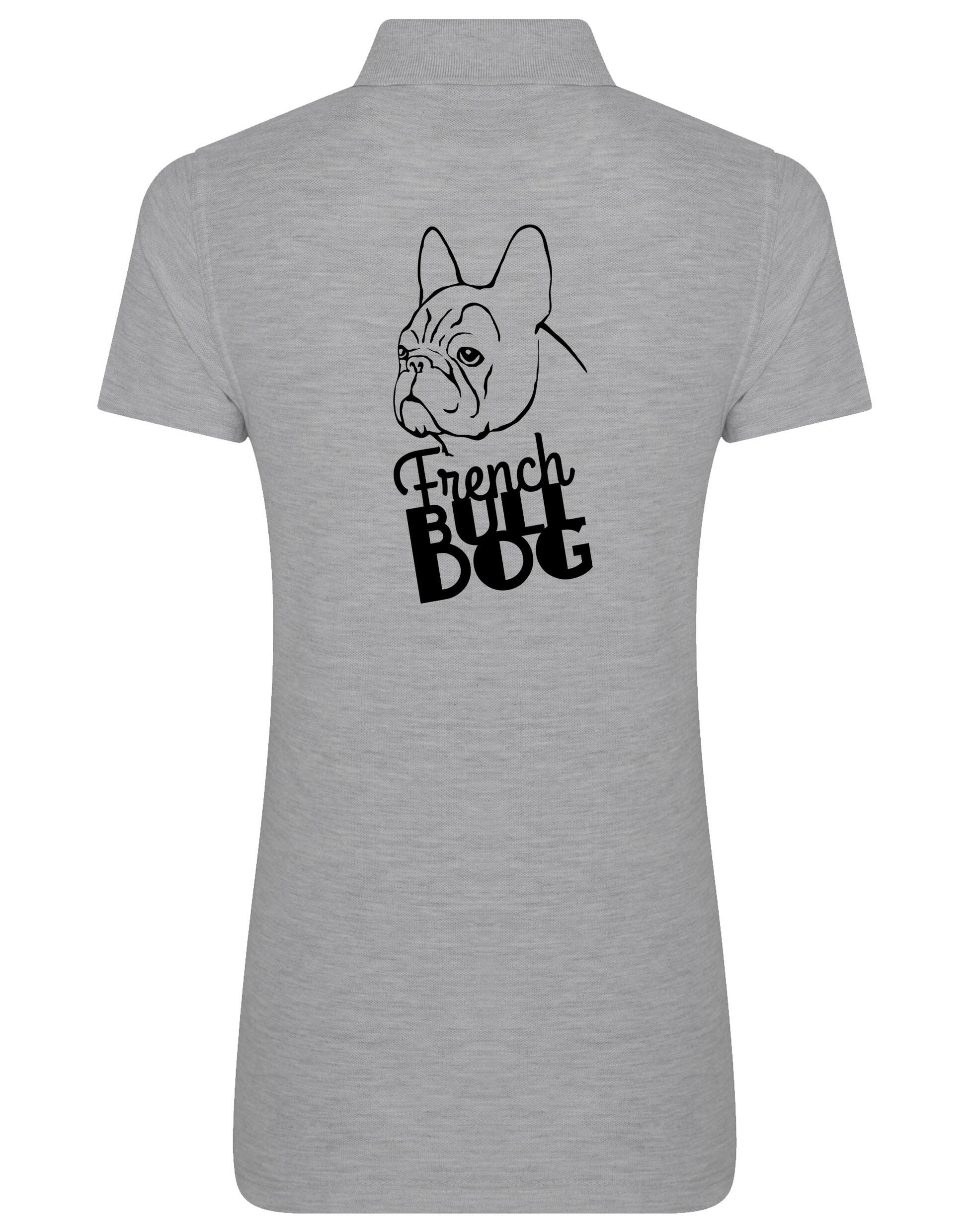 Women’s Cotton Polo with French Bulldog (Head) Design – Chic Style for Frenchie Fans