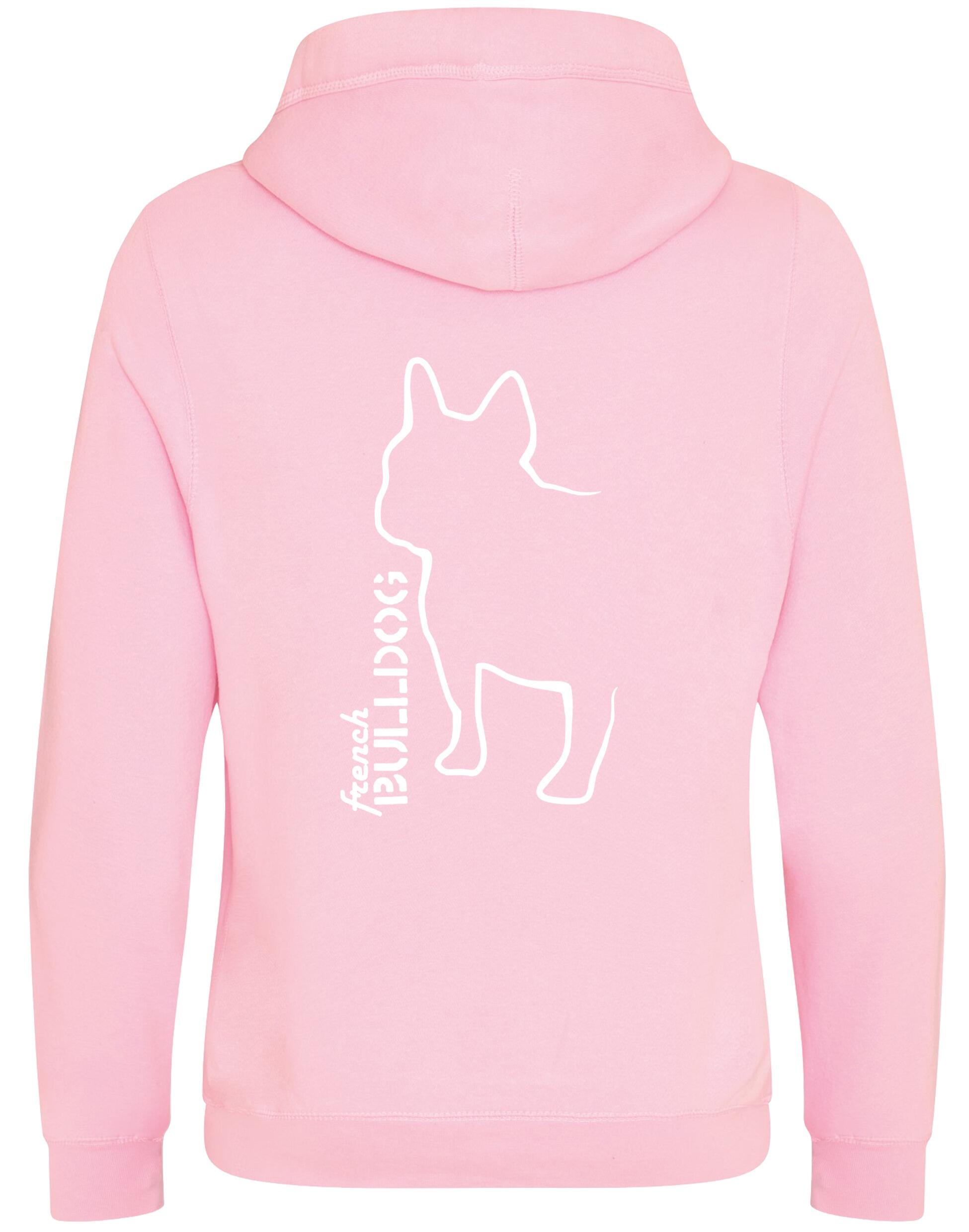 French Bulldog (Outline) Unisex Crossneck Pullover Hoodie – Stylish Comfort for Bulldog Enthusiasts