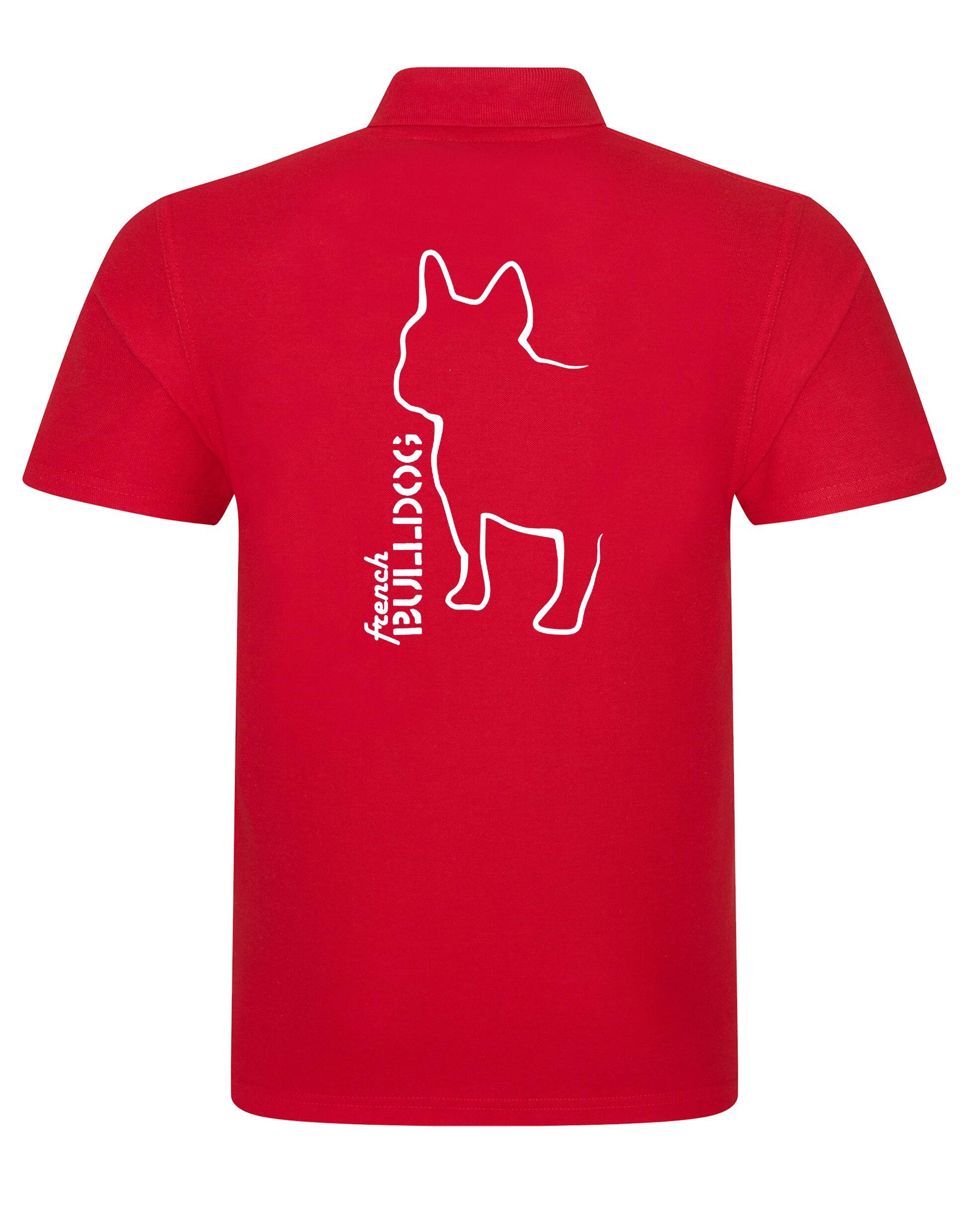 Unisex Cotton Polo with French Bulldog (Outline) Design – Timeless Comfort for Frenchie Enthusiasts