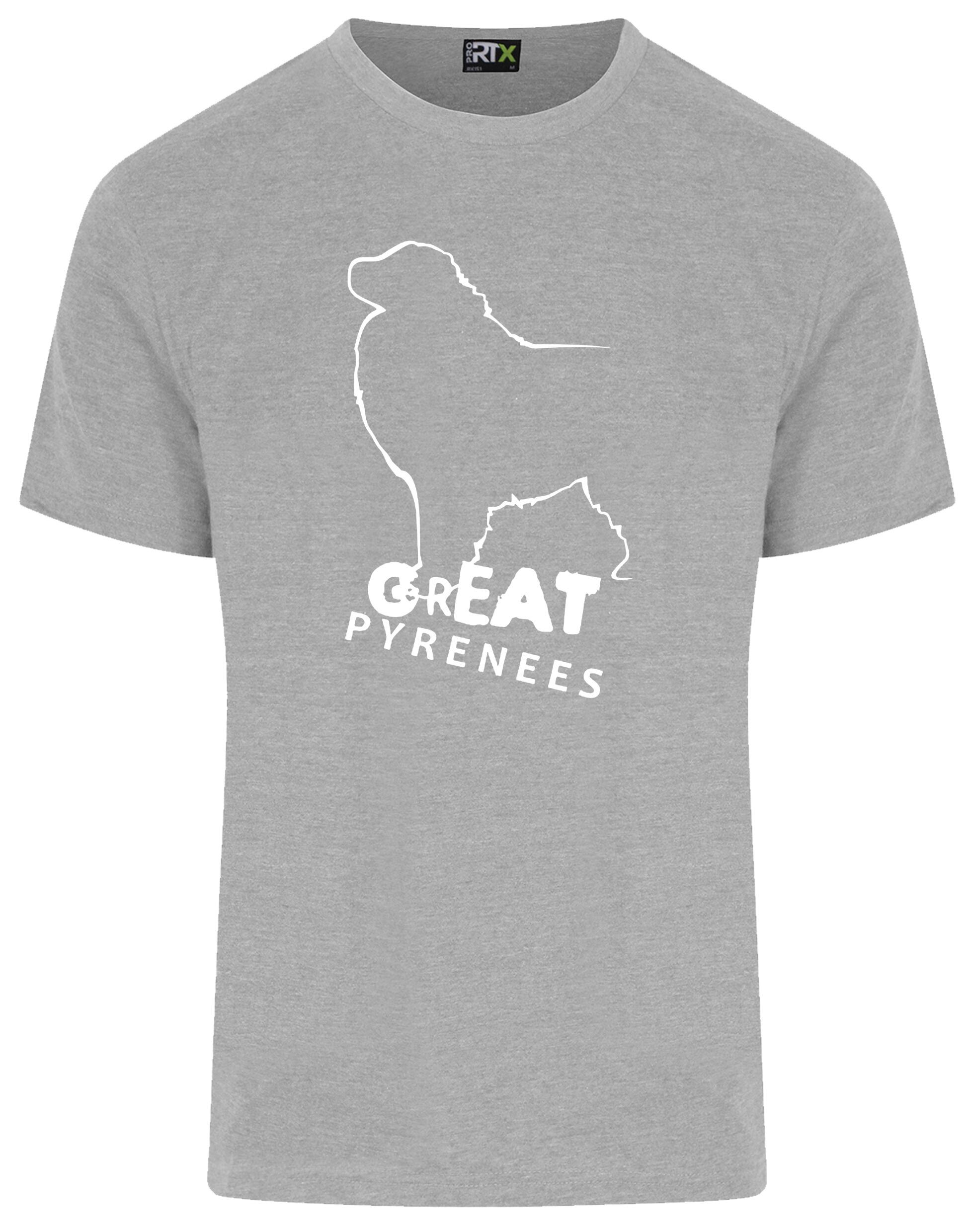 Unisex Roundneck T-shirt featuring a detailed Great Pyrenees design, crafted from breathable cotton with a relaxed fit for everyday comfort.