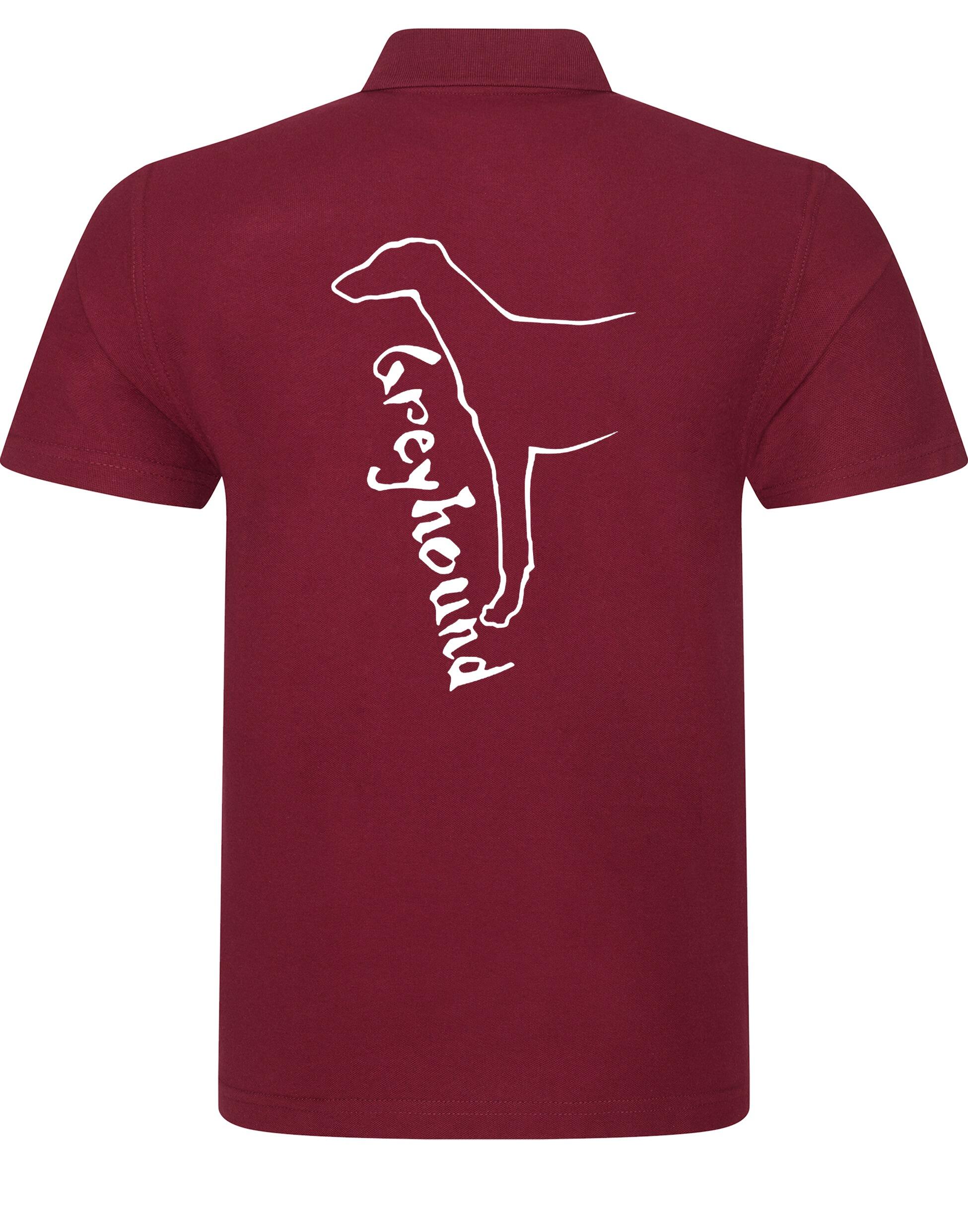 Unisex cotton polo with exclusive Greyhound design, featuring breathable fabric, a relaxed fit, and timeless style for dog lovers.