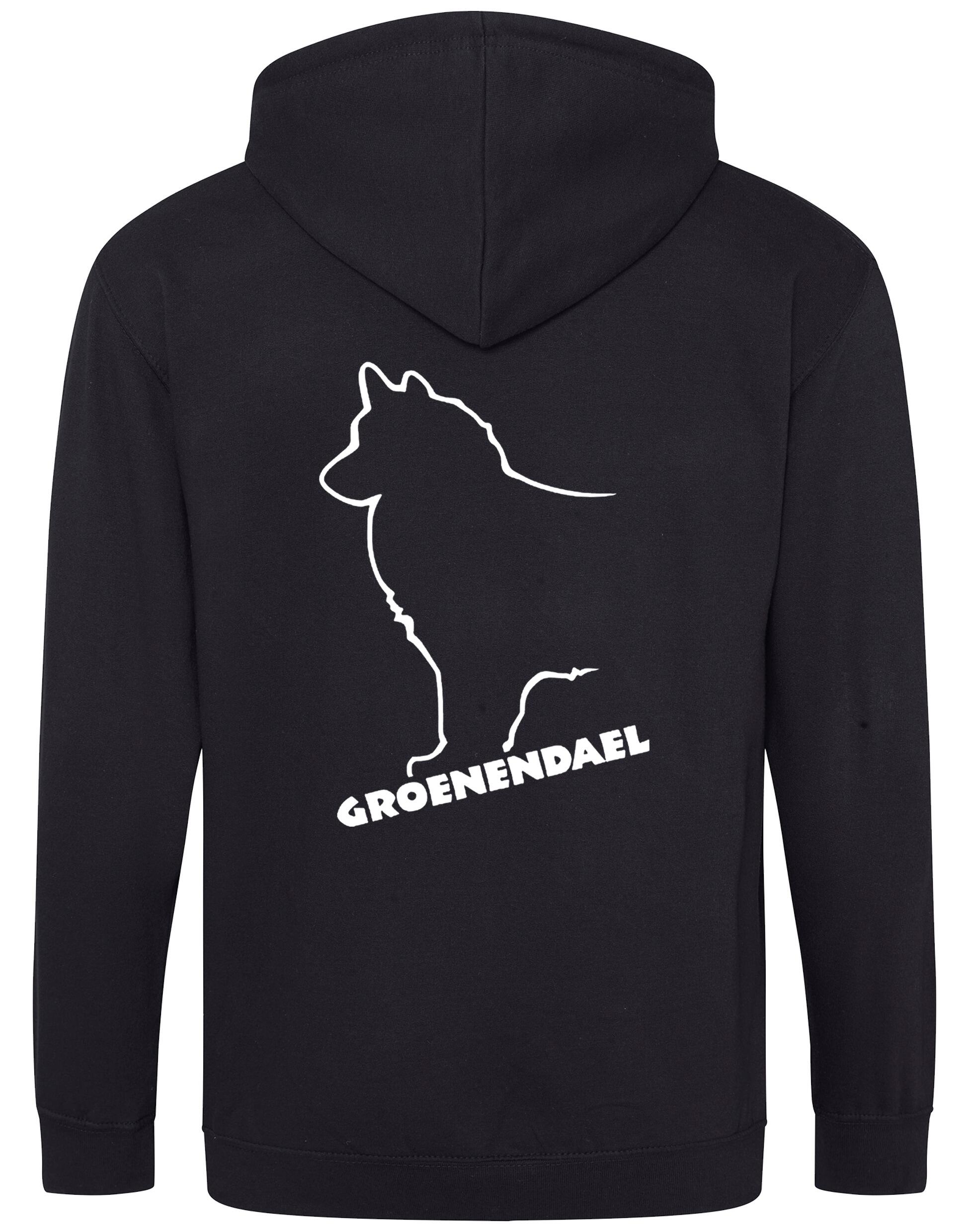Groenendael Zipped Hoodie – Cozy fabric, full-zip design, and exclusive Groenendael breed graphic for proud owners.