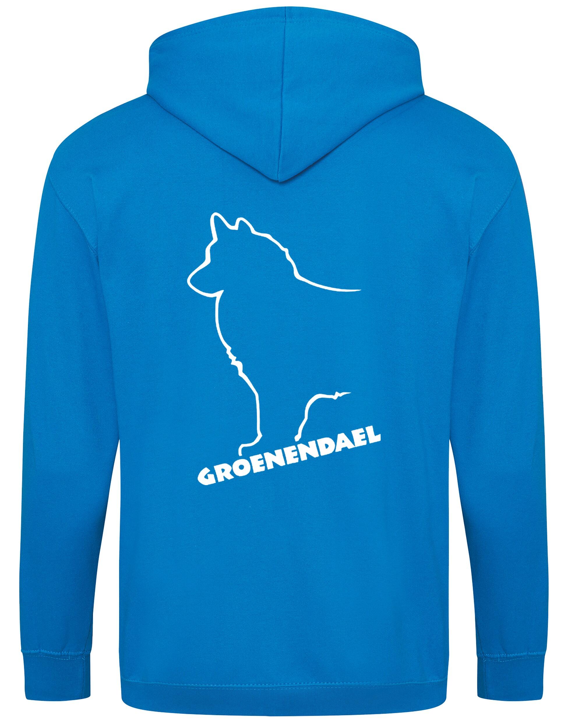 Groenendael Zipped Hoodie – Cozy fabric, full-zip design, and exclusive Groenendael breed graphic for proud owners.