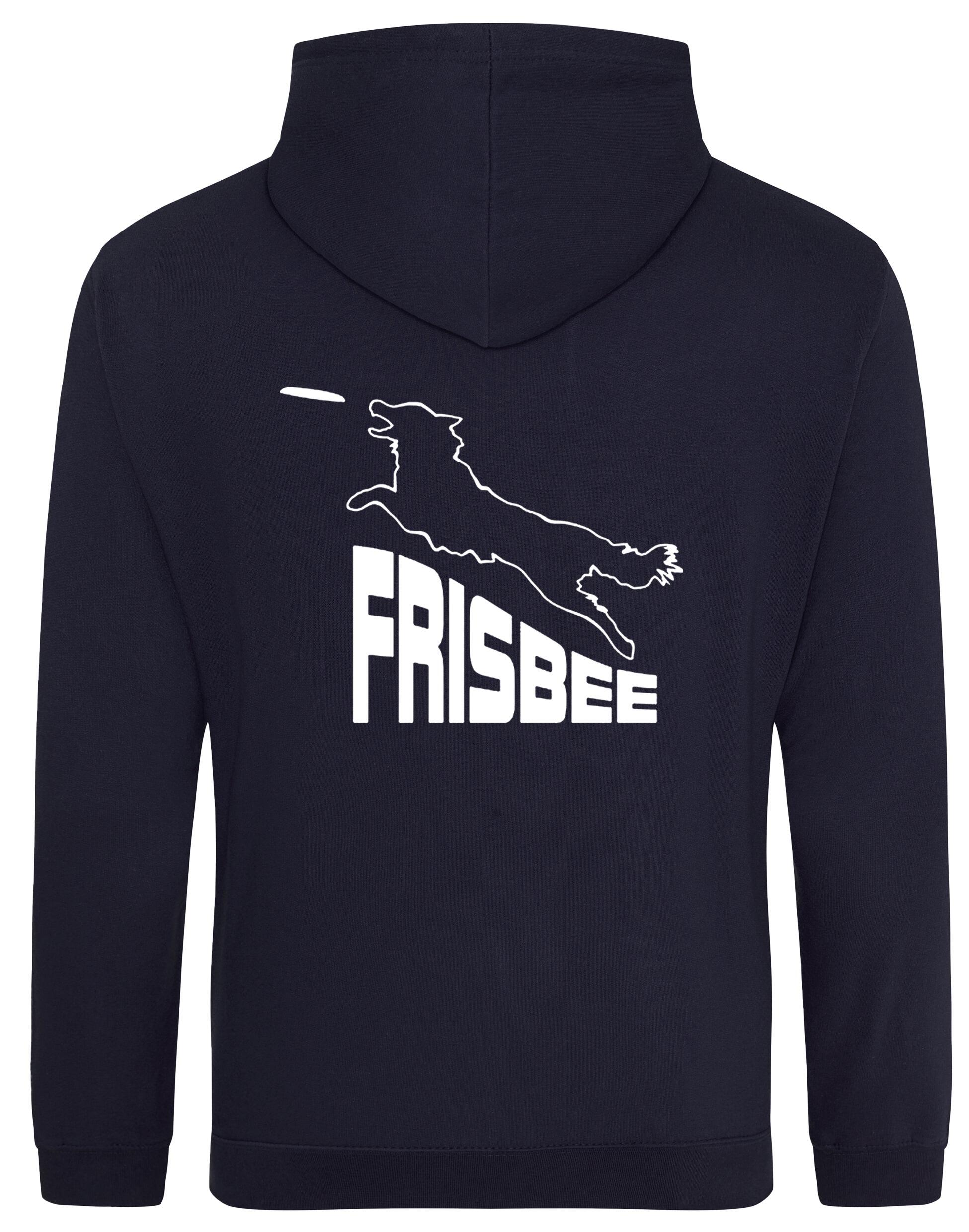Frisbee Dog Sport Pullover Hoodie – Cozy hoodie with exclusive Frisbee-inspired artwork, brushed fleece interior, and personalization options, designed for Frisbee enthusiasts.