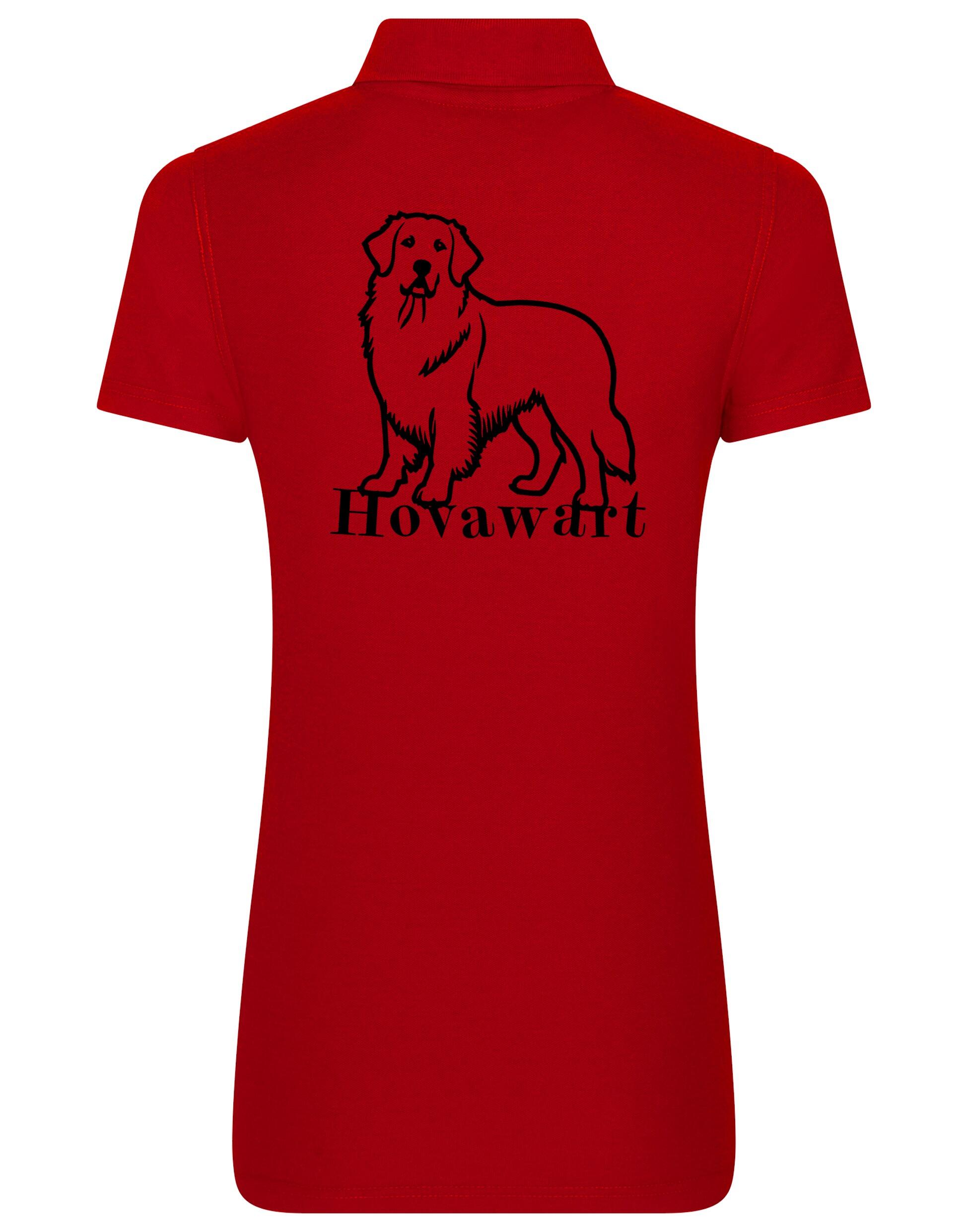 Hovawart Women's Cotton Polo – Soft cotton fabric with exclusive Hovawart breed graphic, perfect for Hovawart enthusiasts