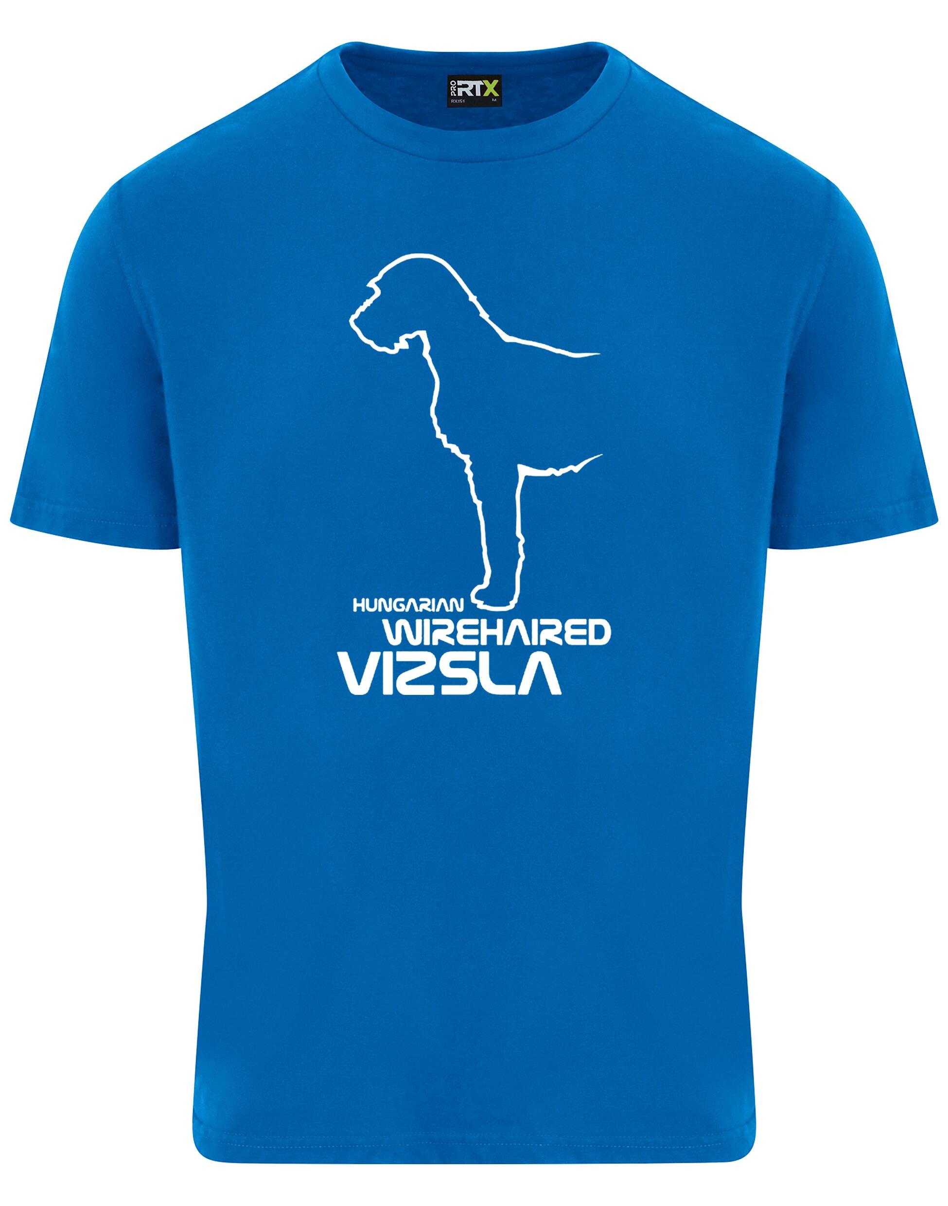 Hungarian Wirehaired Vizsla Unisex Roundneck T-shirt featuring exclusive breed design and premium cotton fabric for comfort.
