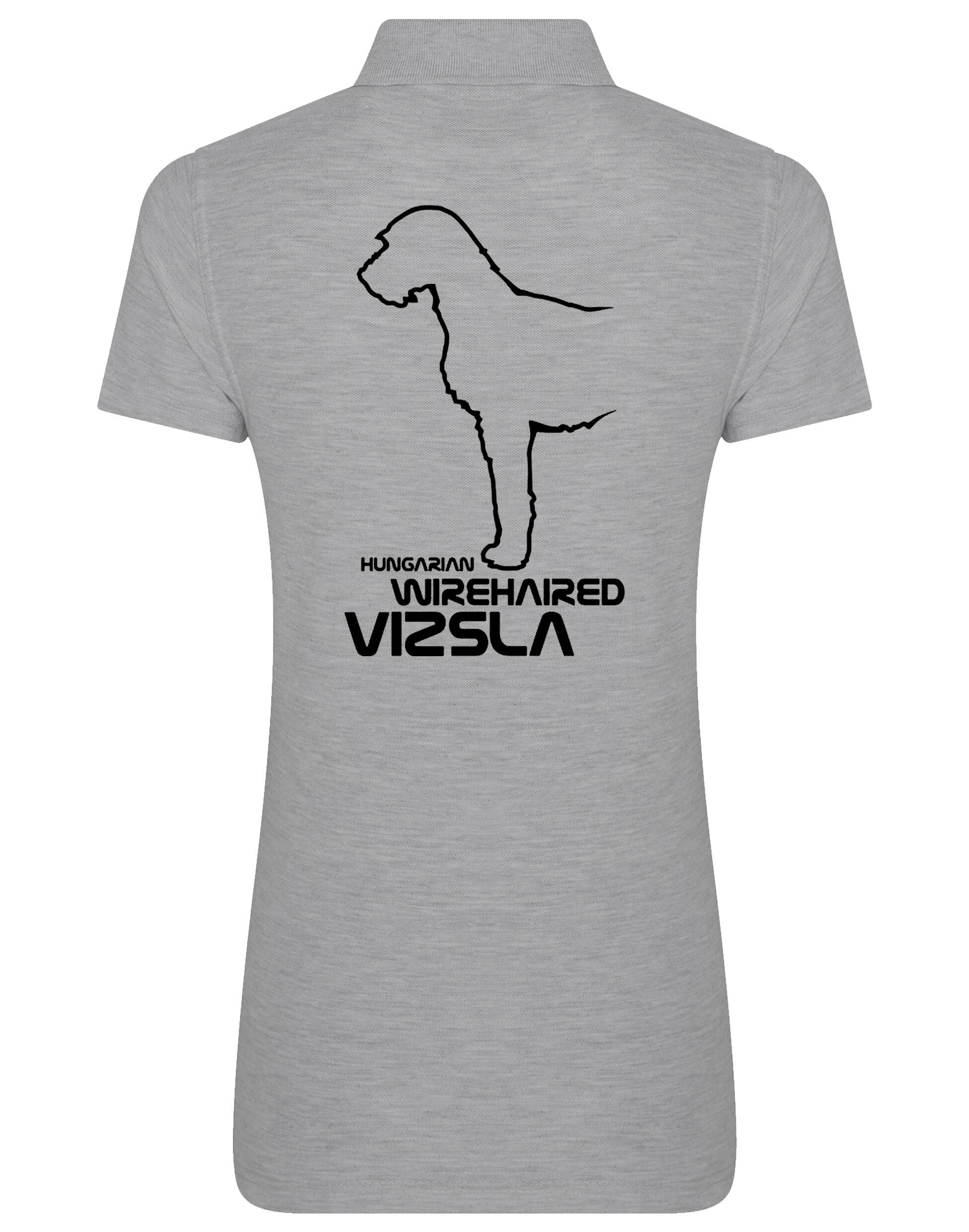 Hungarian Wirehaired Vizsla Women’s Cotton Polo featuring an exclusive breed design with a breathable, lightweight fabric.