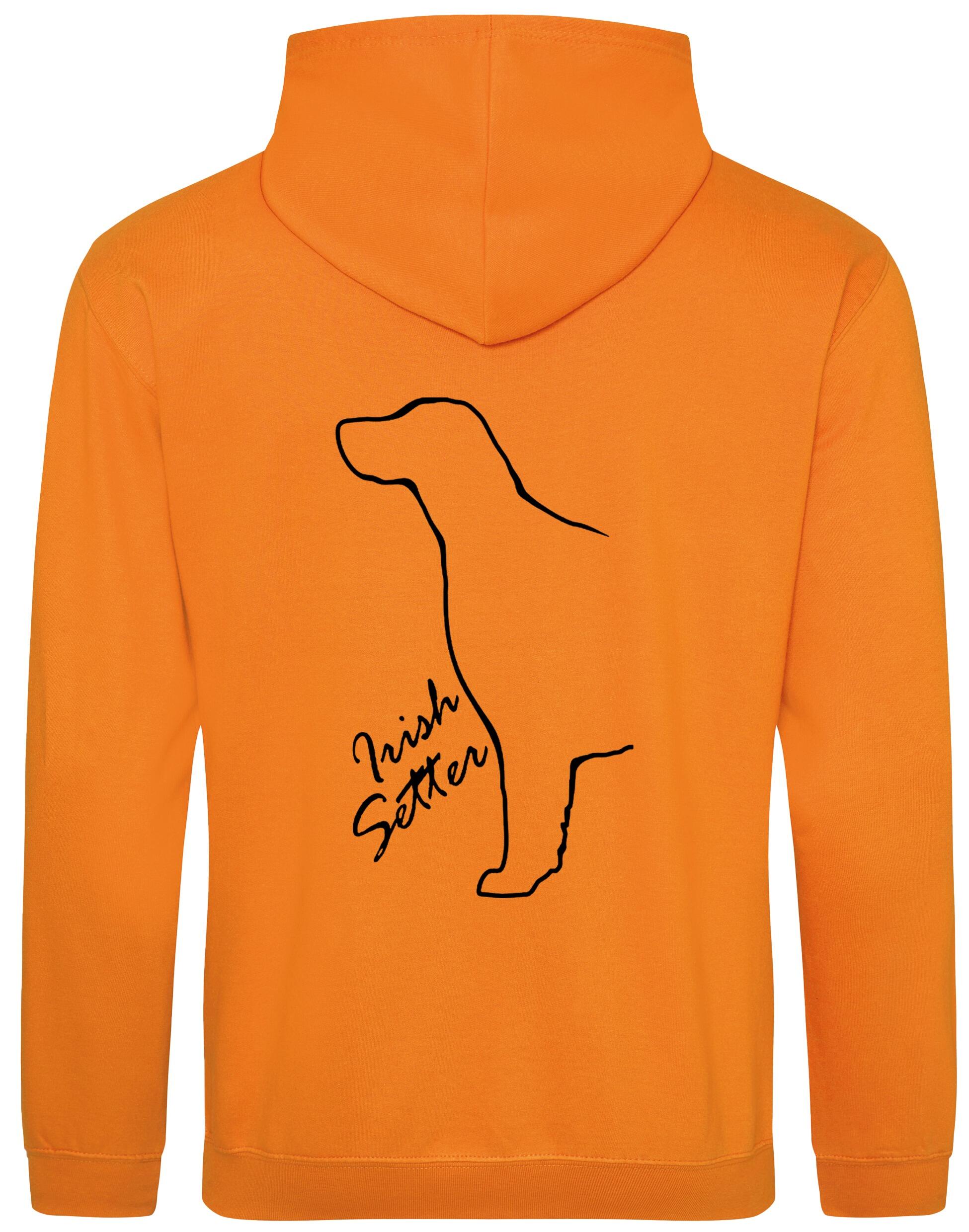 Irish Setter Design Pullover Hoodie featuring exclusive breed artwork, heavy-blend fabric, and a cozy brushed fleece interior for warmth and style.