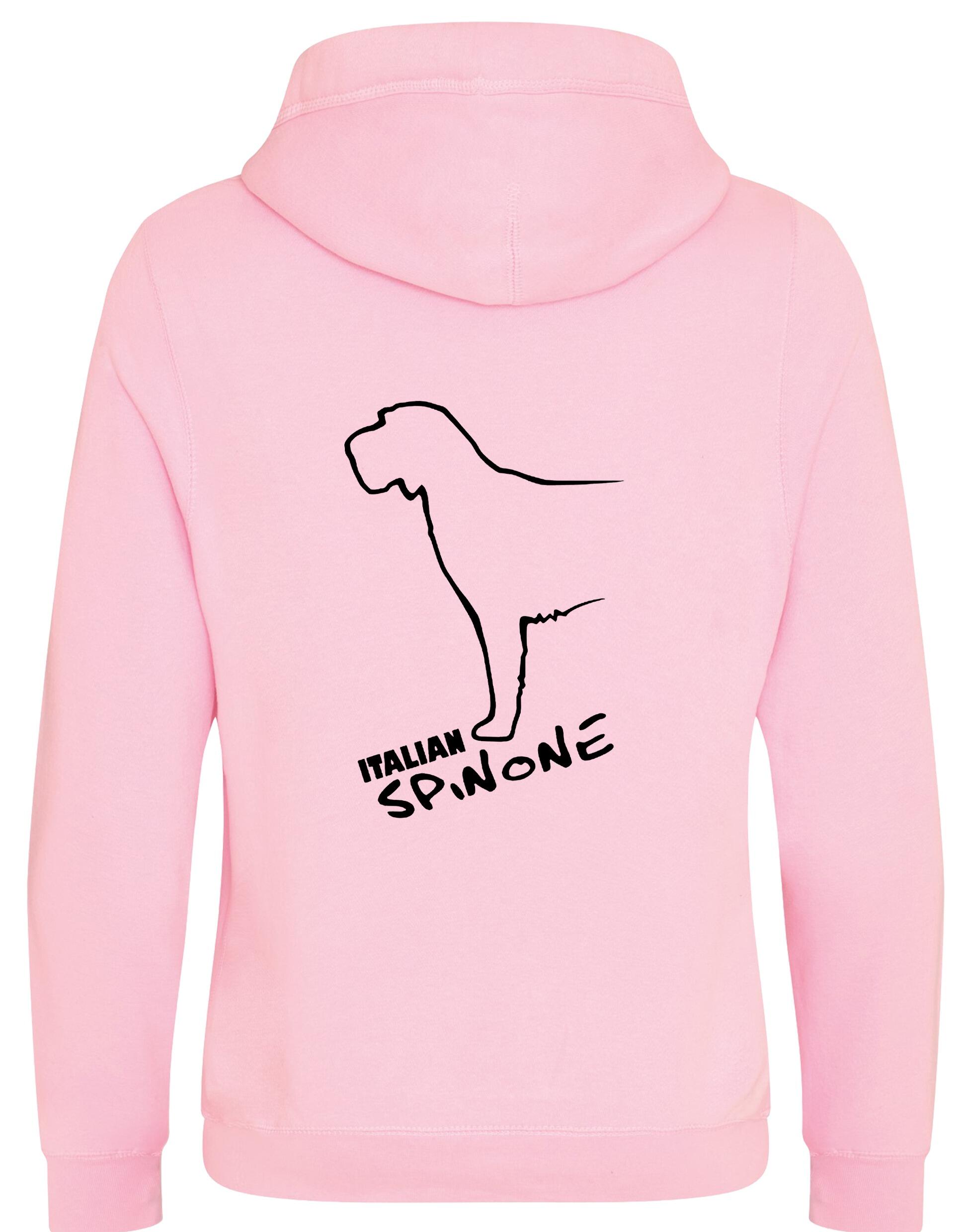 Italian Spinone crossneck pullover hoodie featuring exclusive breed artwork, cozy brushed fleece interior, and modern design details for comfort and style.
