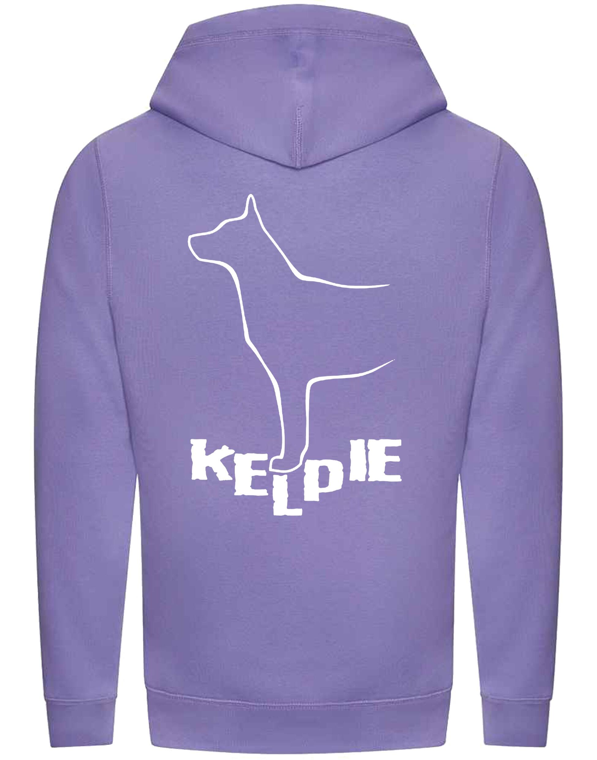 Kelpi Crossneck Pullover Hoodie with exclusive breed-inspired artwork, modern design, and cozy brushed fleece fabric for comfort and style.