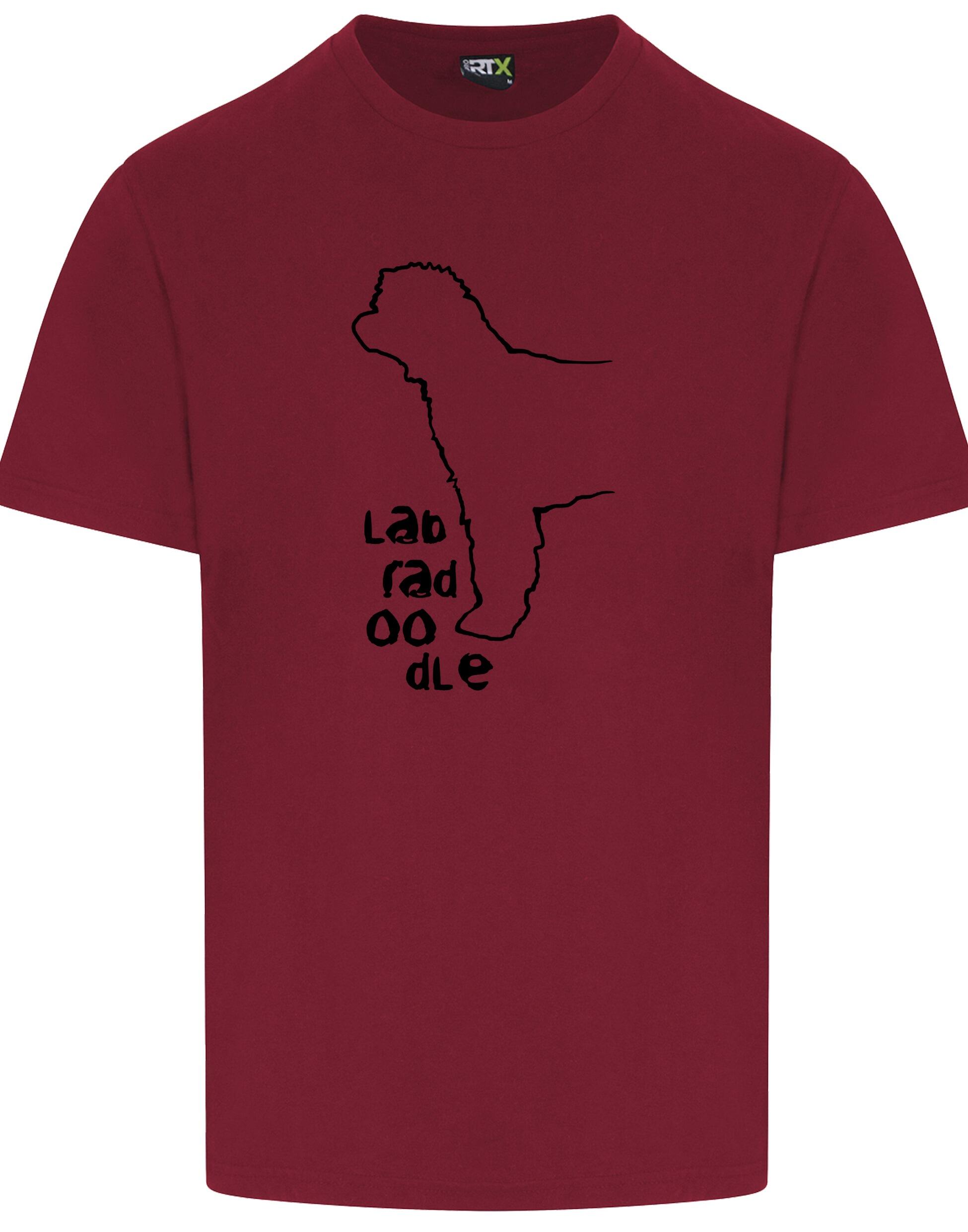 Unisex Labradoodle Roundneck T-shirt with exclusive breed design in breathable cotton fabric.