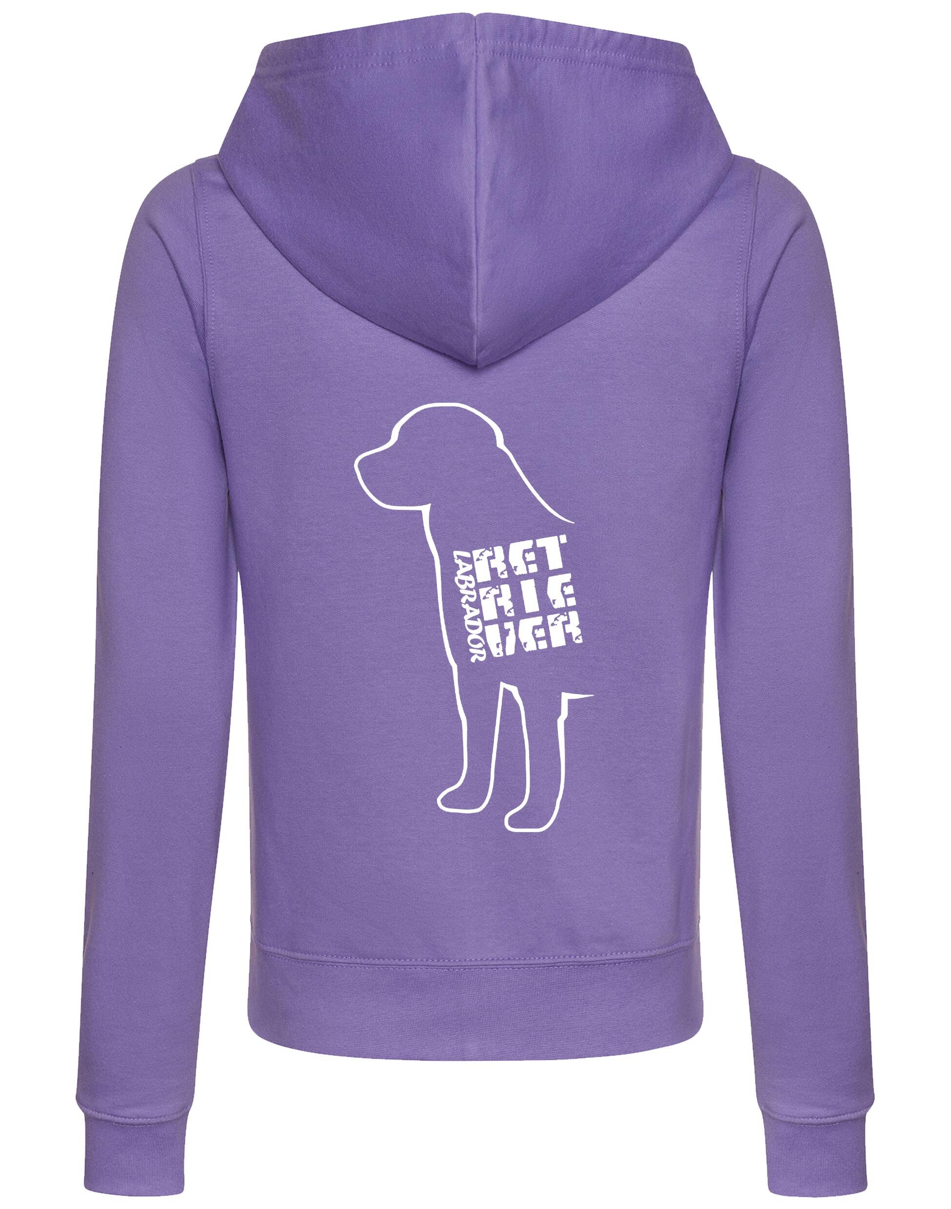 Women’s zipped hoodie with exclusive Labrador Retriever artwork, featuring a soft, breathable fabric, flattering fit, and practical details like a full-zip closure, hood, and pockets.
