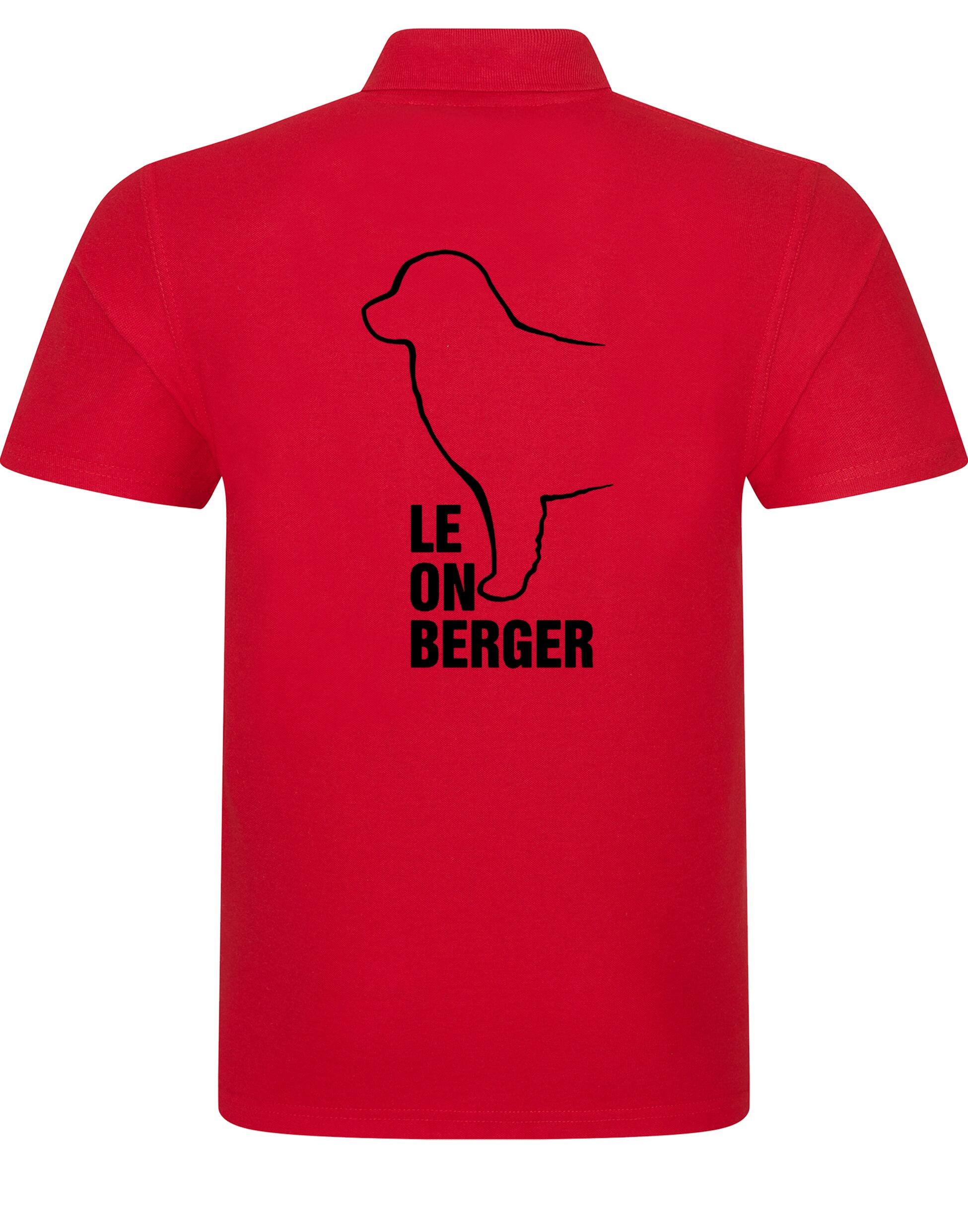 Unisex Leonberger Cotton Polo with breed design on the back, lightweight cotton fabric, and relaxed fit.