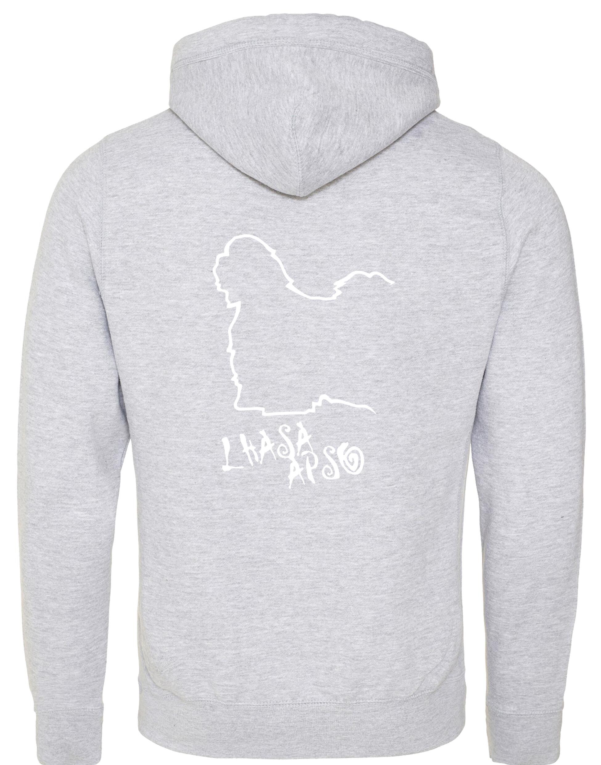 Lhasa Apso Unisex Crossneck Pullover Hoodie with stylish breed design and cosy fleece lining.