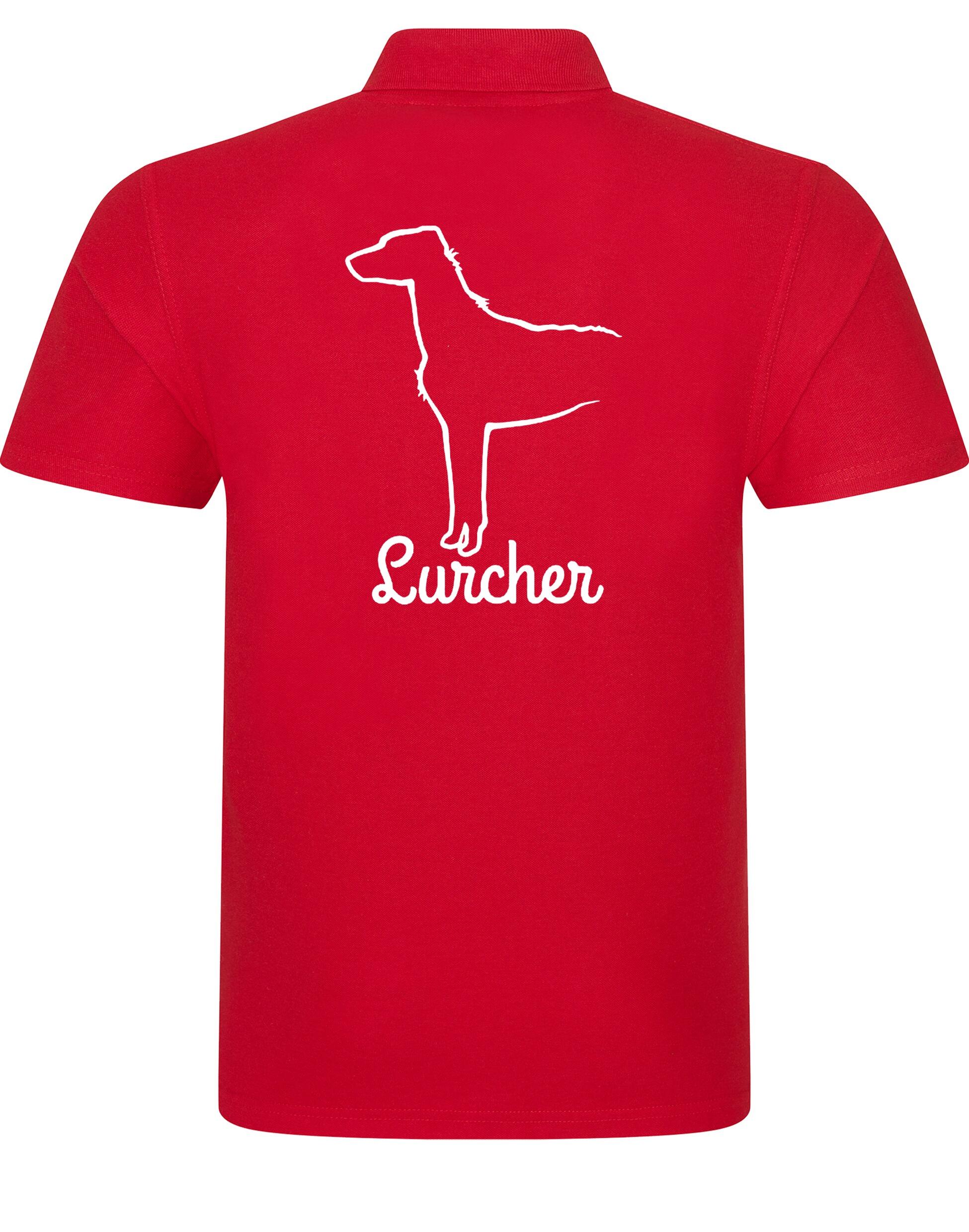 Lurcher Unisex Cotton Polo featuring exclusive breed design and soft cotton fabric.