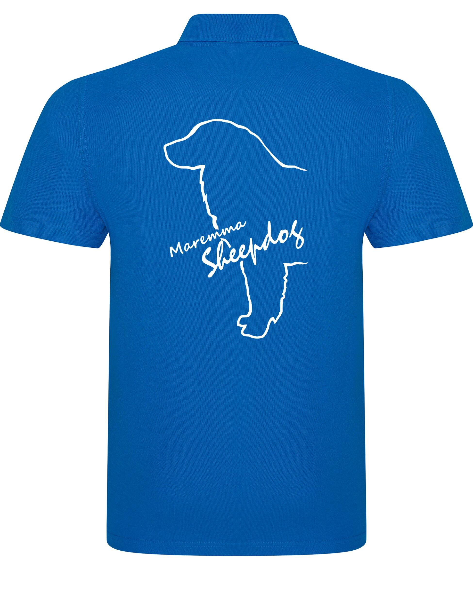 Maremma Sheepdog Unisex Cotton Polo with exclusive breed design, soft cotton fabric, and relaxed fit for all-day comfort.