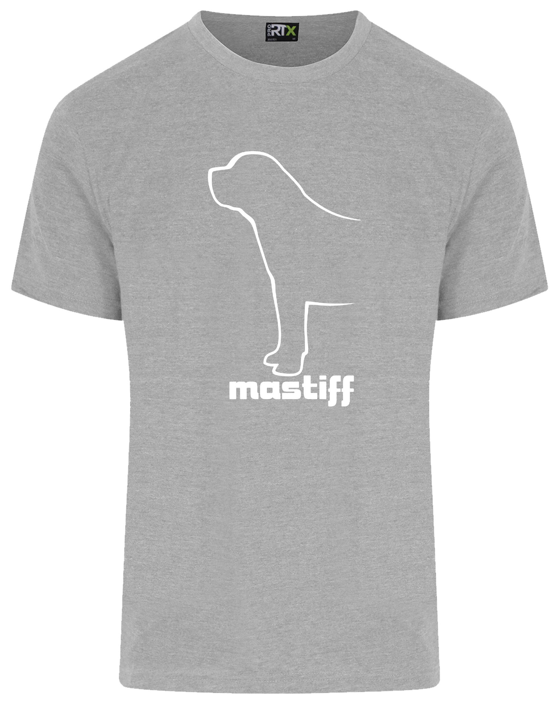 Mastiff Roundneck T-shirt featuring exclusive breed artwork, made from premium cotton for comfort and style.